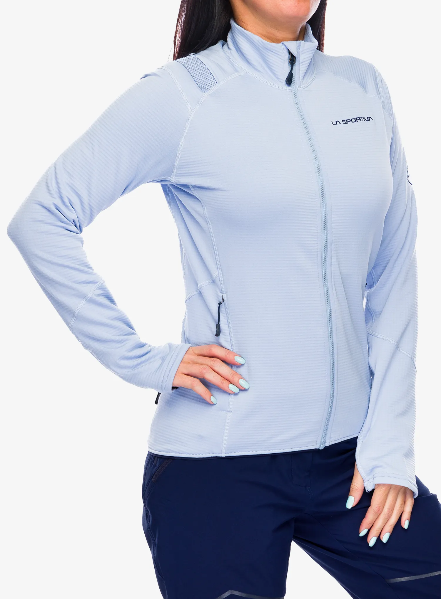 Dámská mikina bez kapuce La Sportiva Chill Jacket - stone blue/deep sea