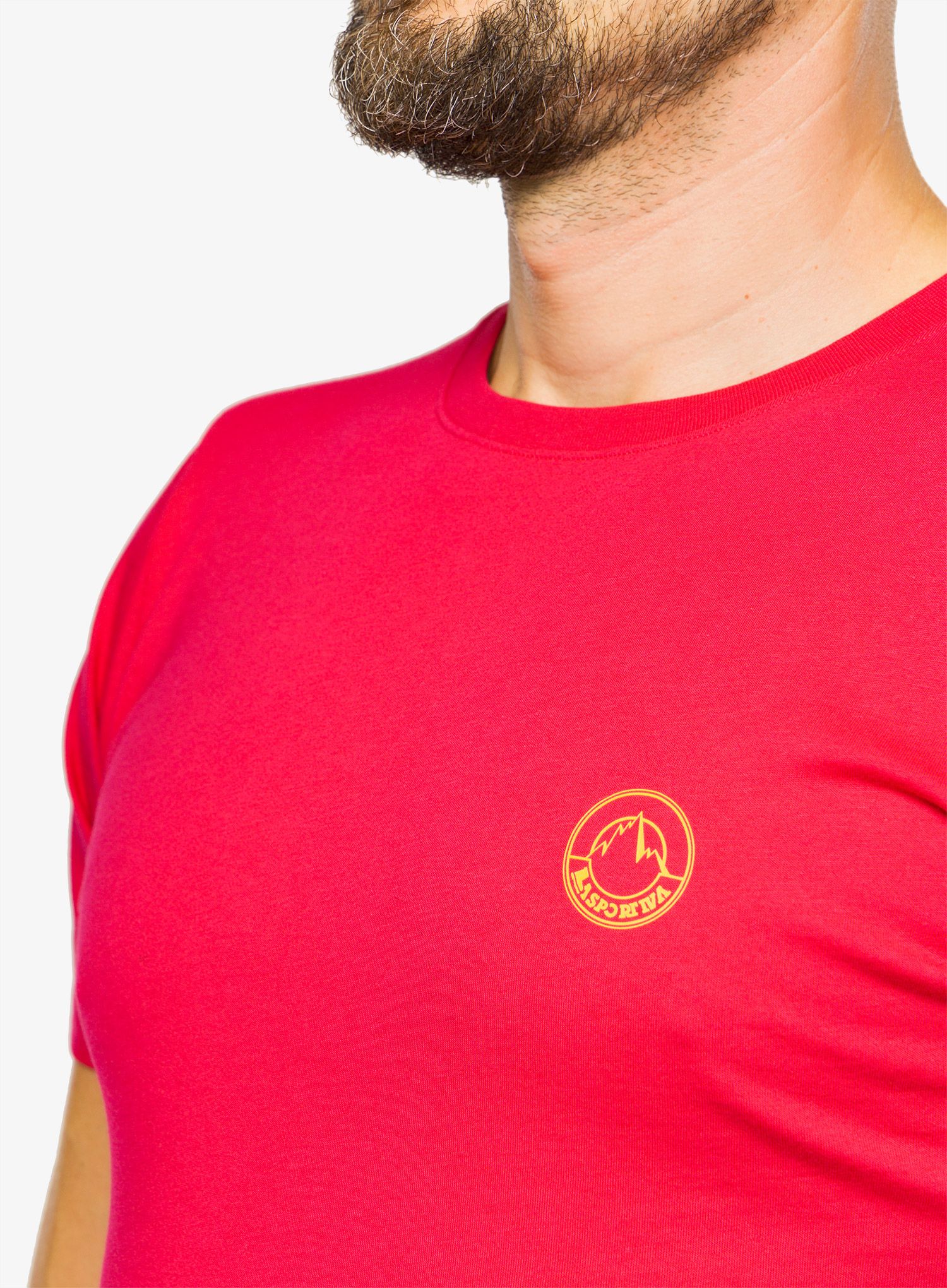 Bavlněné tričko La Sportiva Climbing on the Moon T-Shirt - fucsia/giallo