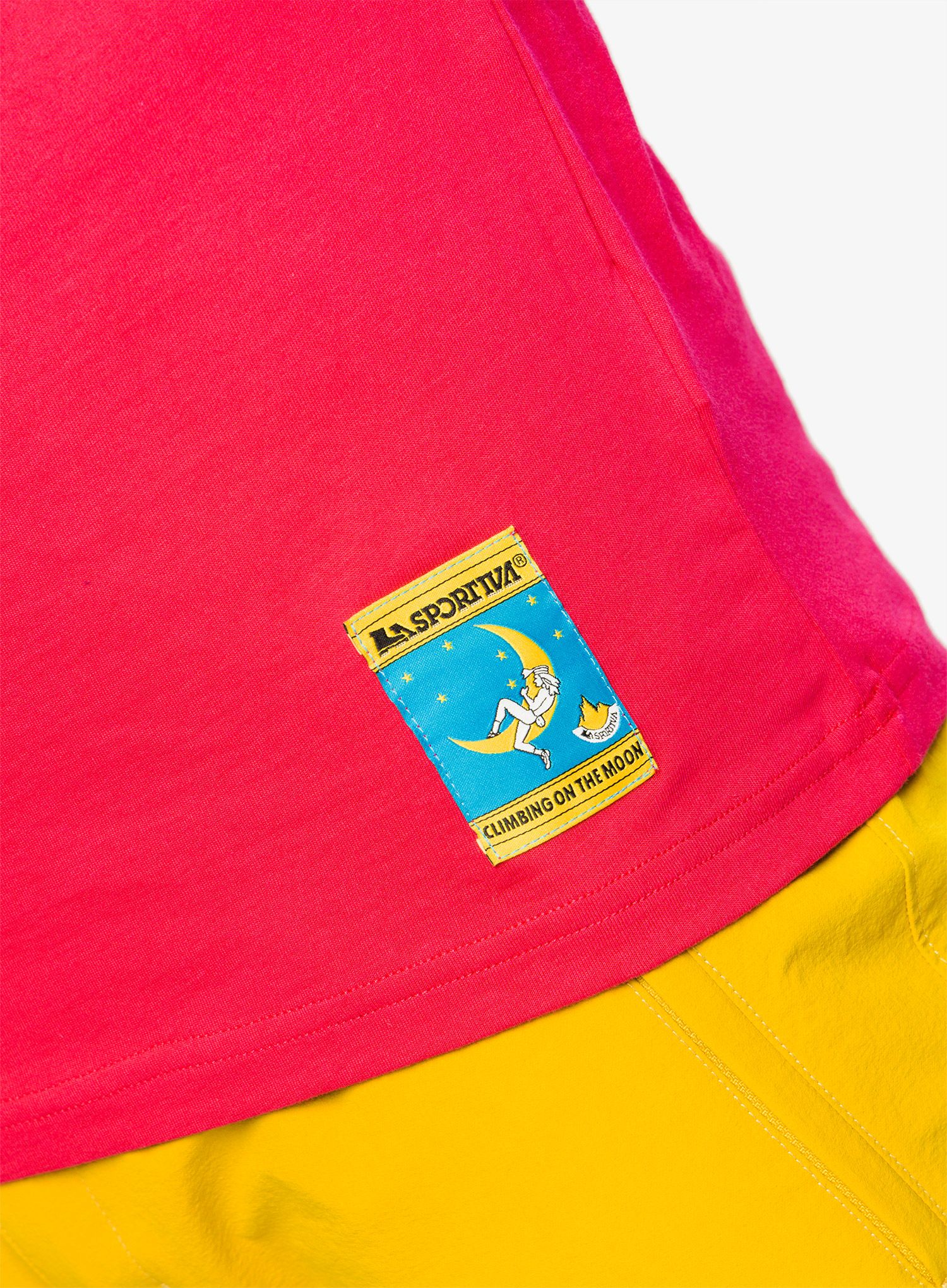 Bavlněné tričko La Sportiva Climbing on the Moon T-Shirt - fucsia/giallo