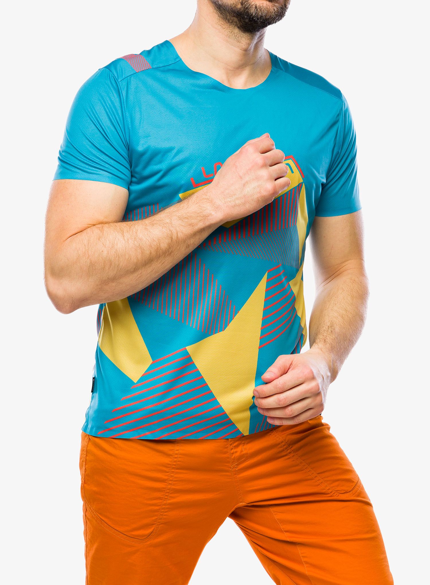 Lezecké triko La Sportiva Comp T-Shirt - tropic blue/bamboo