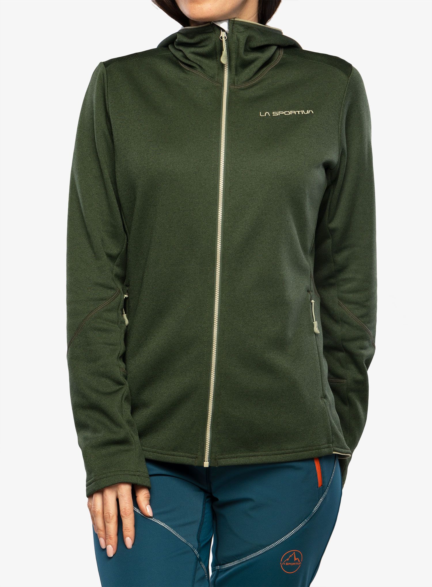 Dámská mikina s kapucí La Sportiva Cosmic Hoody - forest/tea