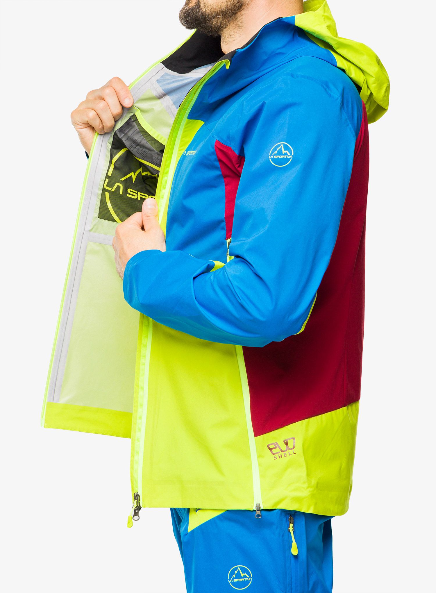 Bunda na skialpinismus La Sportiva Crizzle EVO Shell Jkt - lime punch/electric blue