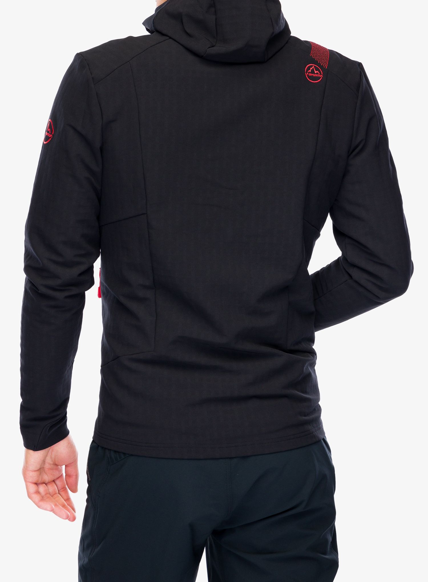 Softshellová bunda La Sportiva Descender Storm Jkt - black/cherry tomato