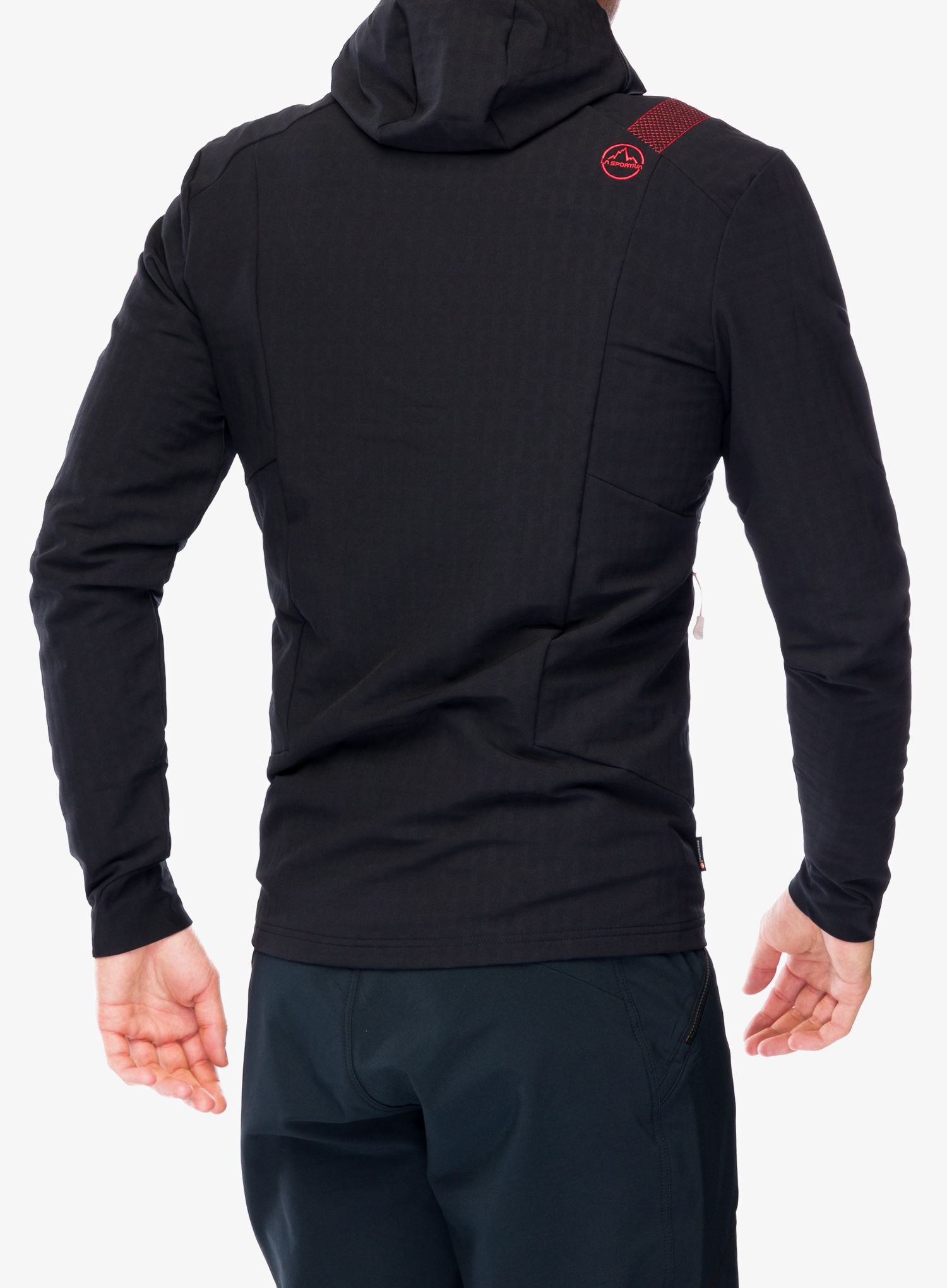 Softshellová bunda La Sportiva Descender Storm Jkt - black/cherry tomato