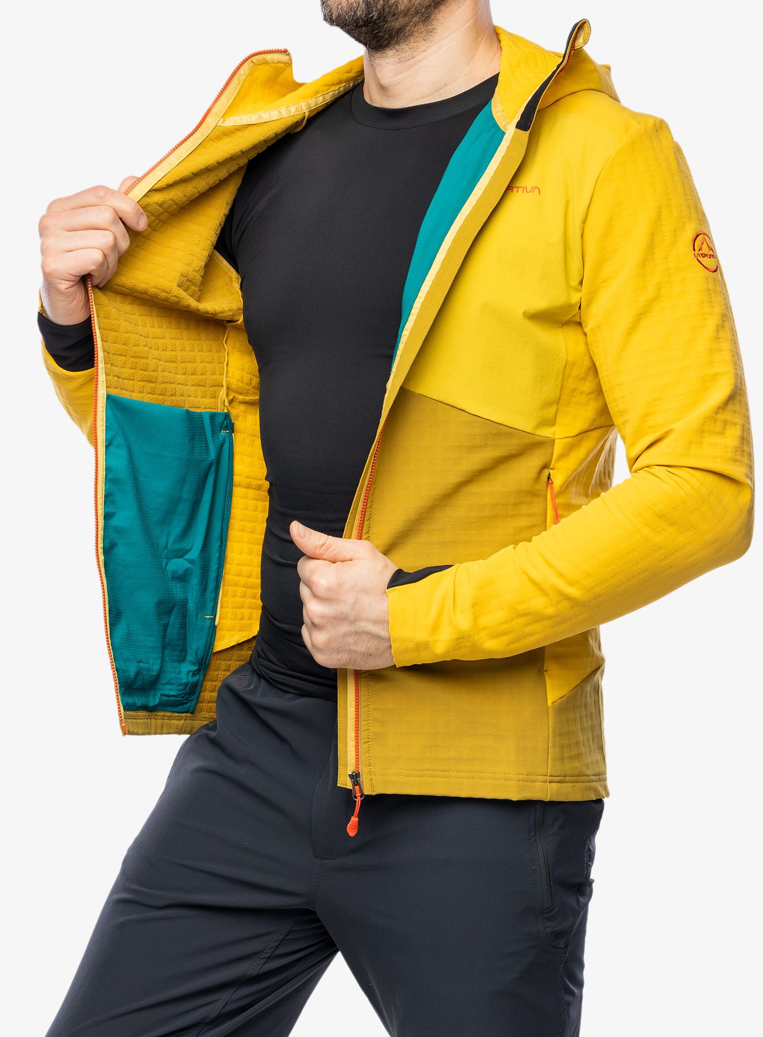 Softshellová bunda La Sportiva Descender Storm Jkt - savana/bamboo