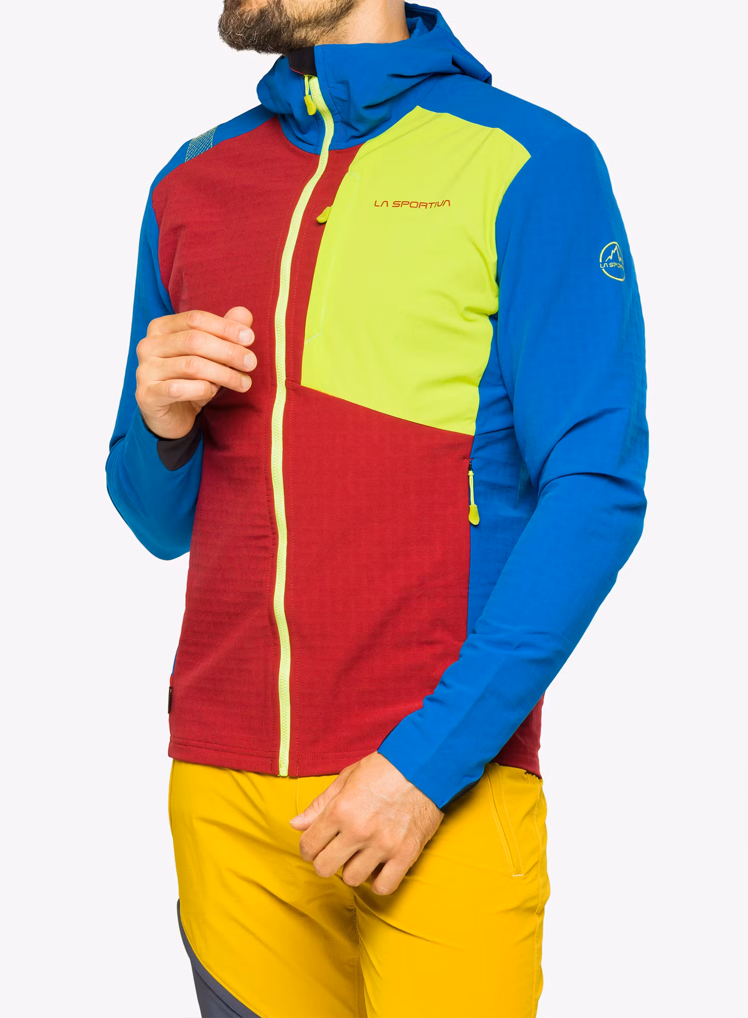 Softshellová bunda La Sportiva Descender Storm Jkt - sangria/electric blue