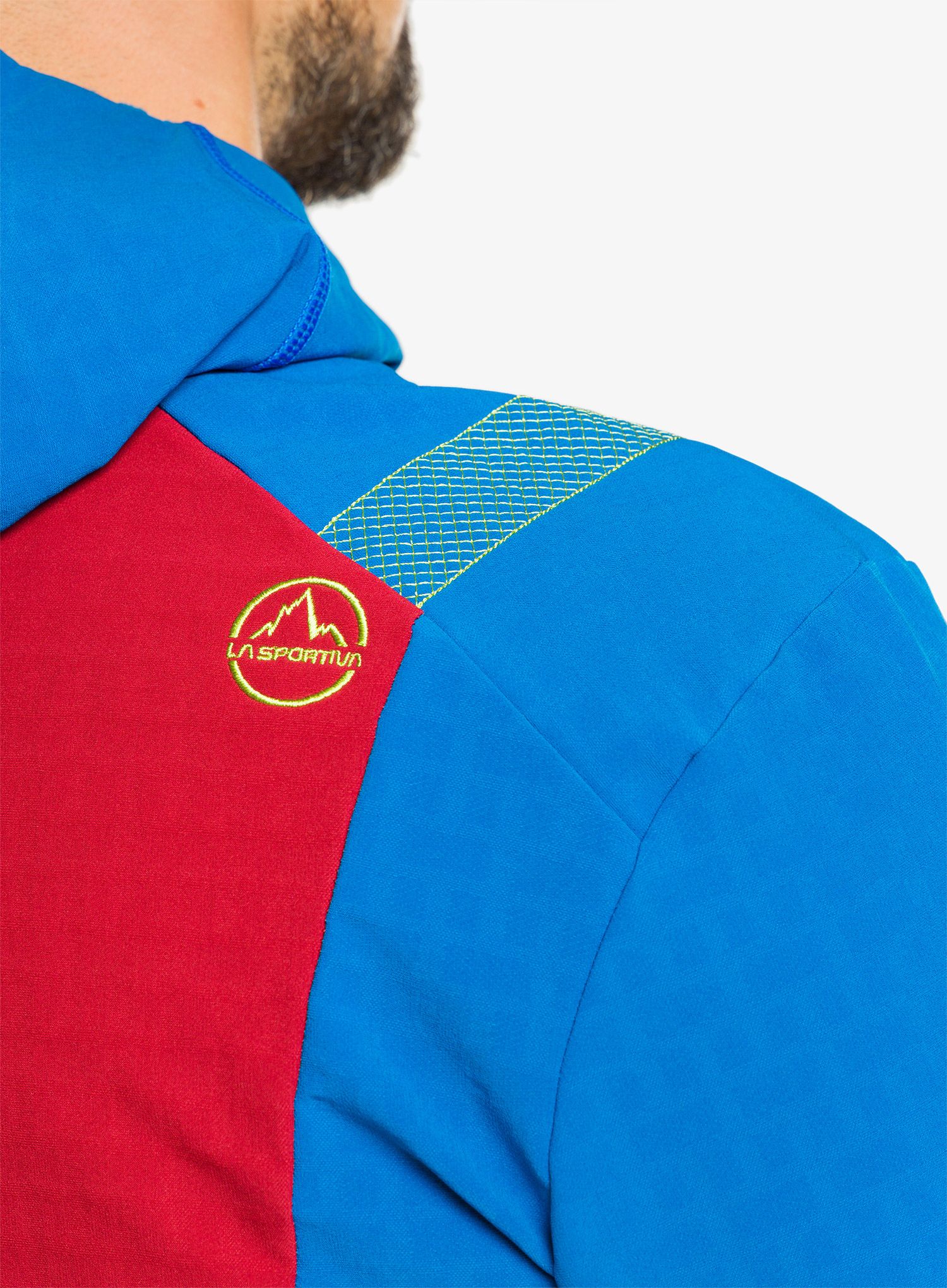 Softshellová bunda La Sportiva Descender Storm Jkt - sangria/electric blue