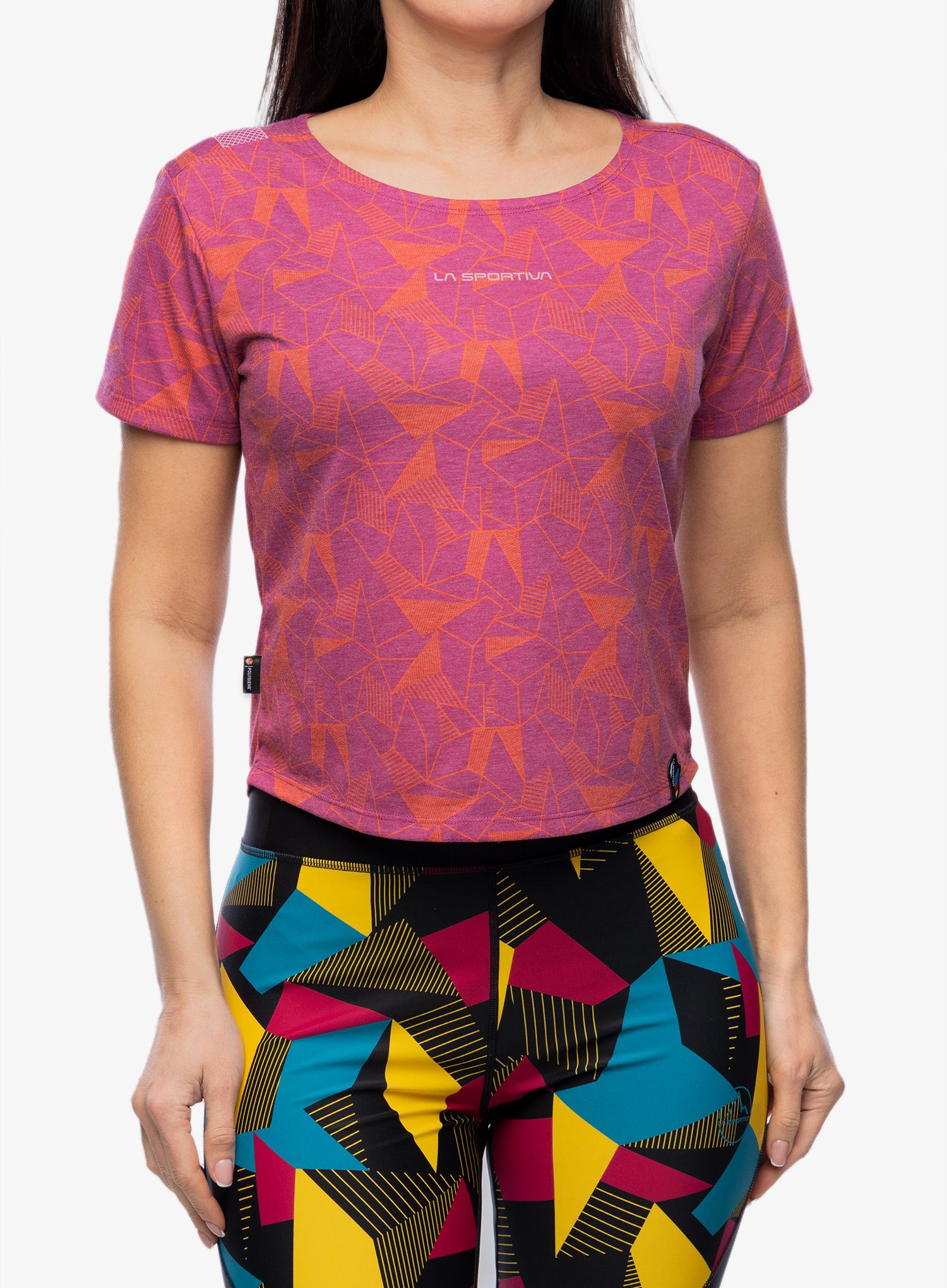 Dámské lezecké triko La Sportiva Dimension T-Shirt - springtime/cherry tomato
