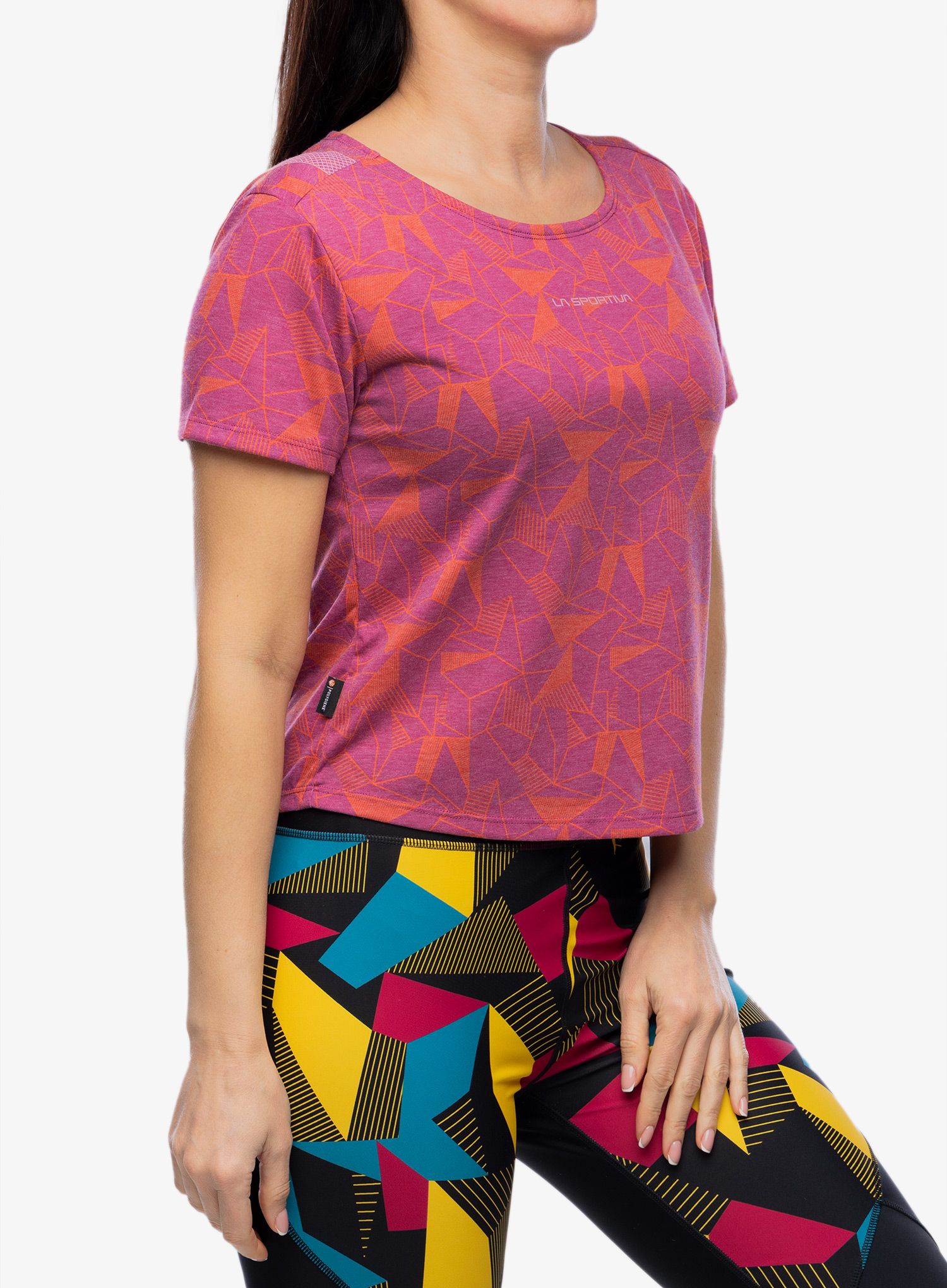 Dámské lezecké triko La Sportiva Dimension T-Shirt - springtime/cherry tomato