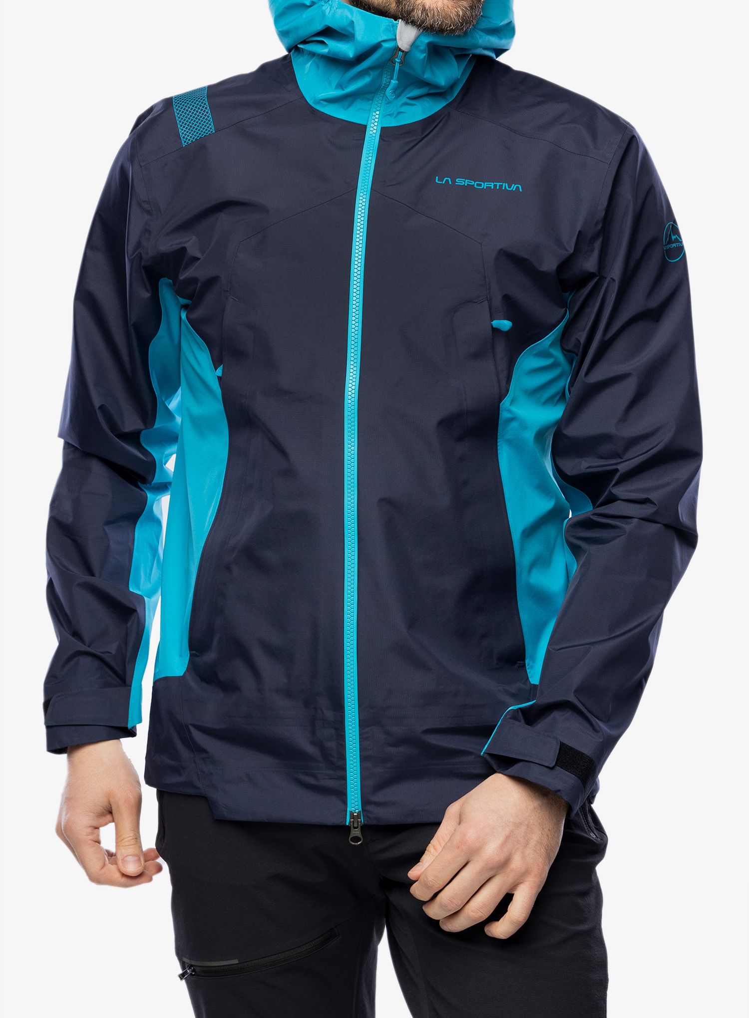 Bunda s membránou La Sportiva Discover Shell Jacket - deep sea/tropic blue