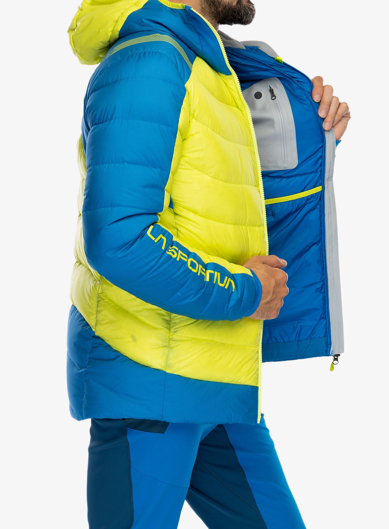 Péřová bunda La Sportiva Dolent Down Jkt - lime punch/electric blue