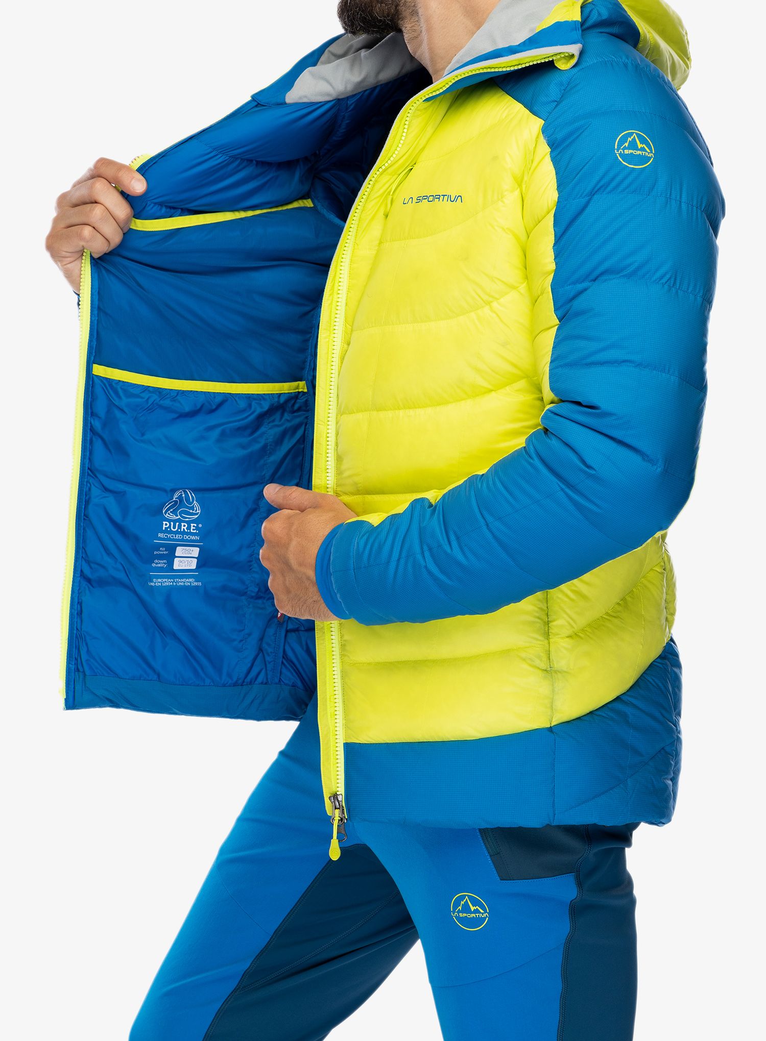 Péřová bunda La Sportiva Dolent Down Jkt - lime punch/electric blue