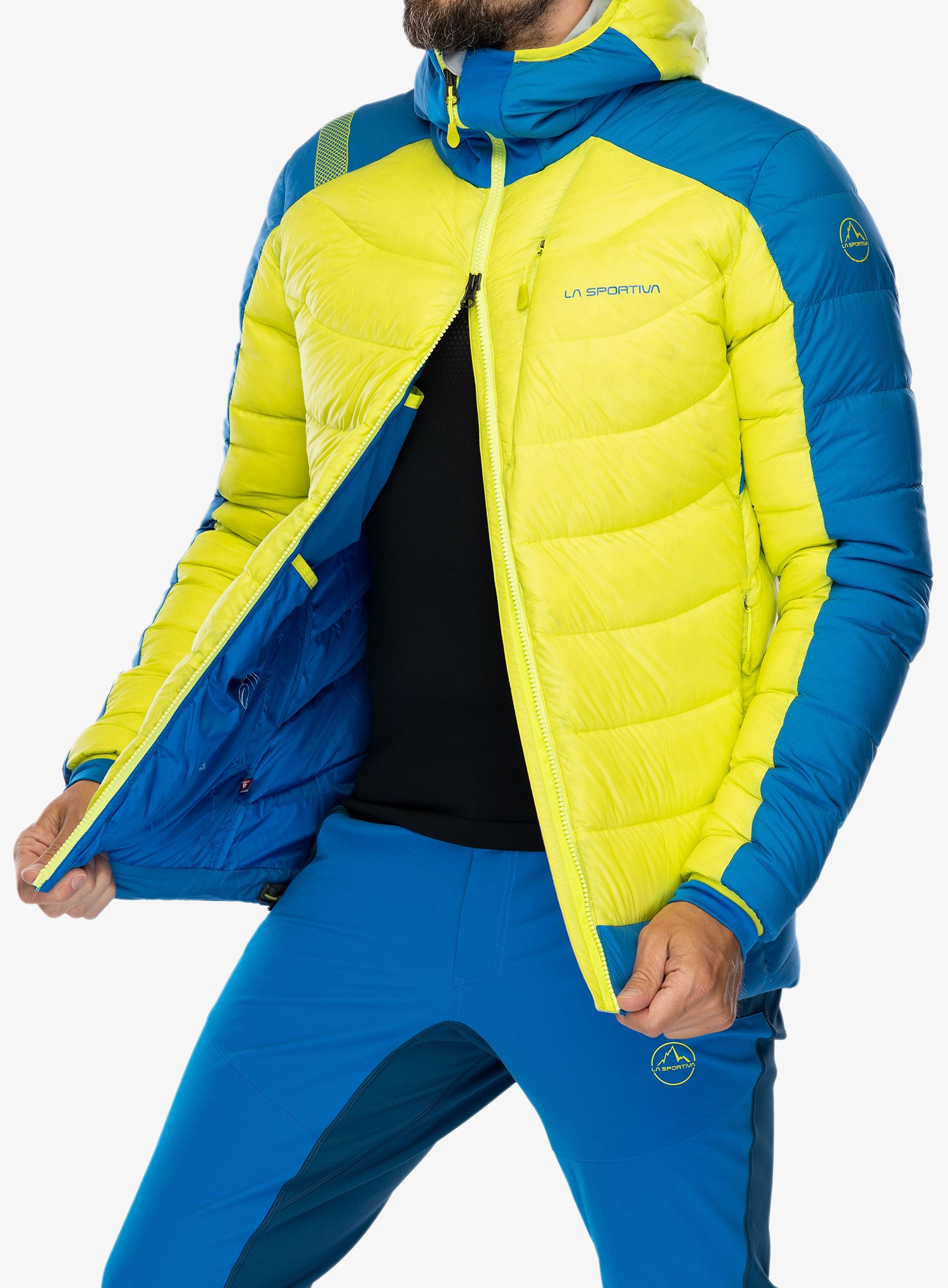 Péřová bunda La Sportiva Dolent Down Jkt - lime punch/electric blue