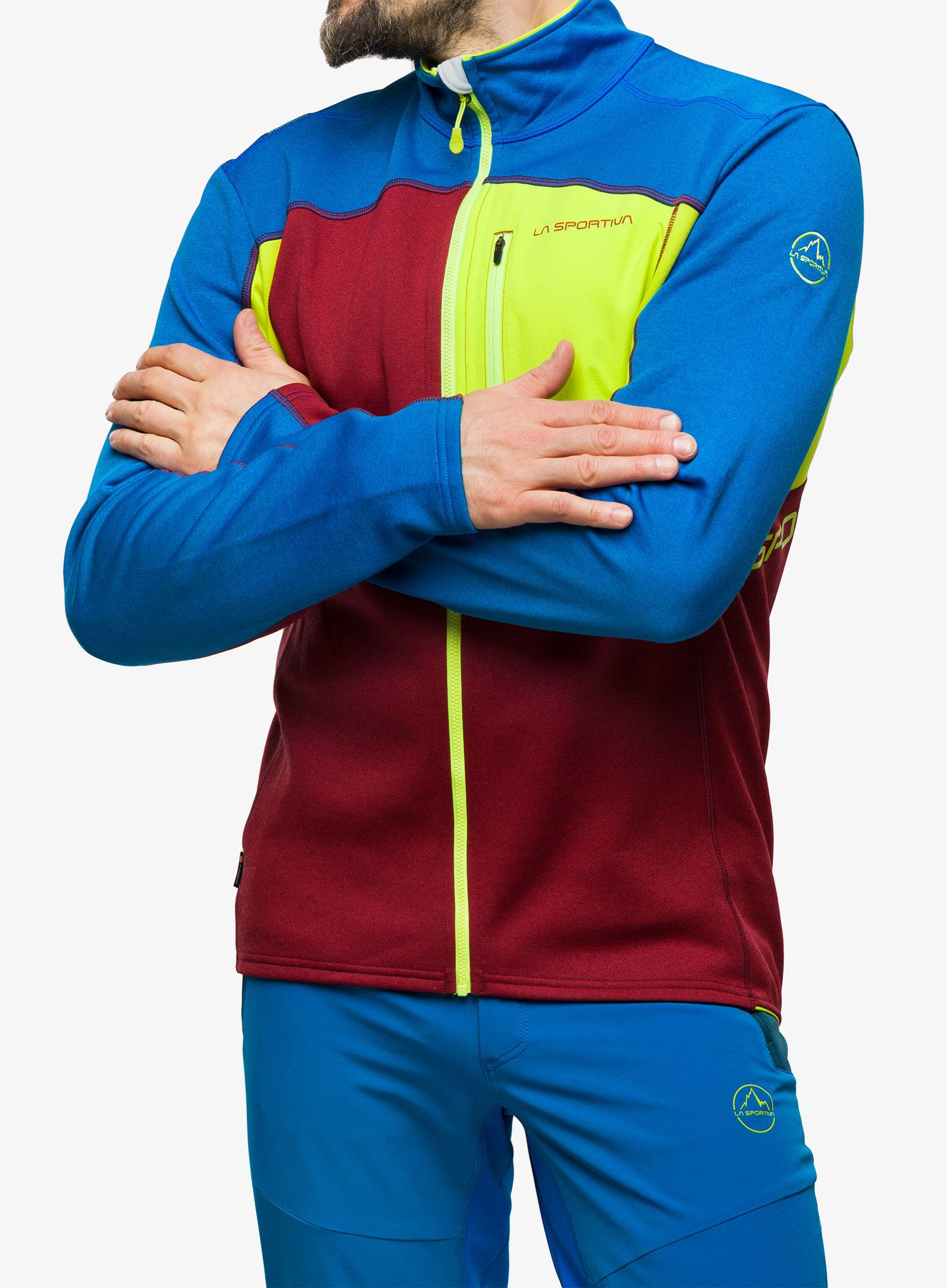 Rozepínací mikina La Sportiva Elements Jacket - sangria/electric blue