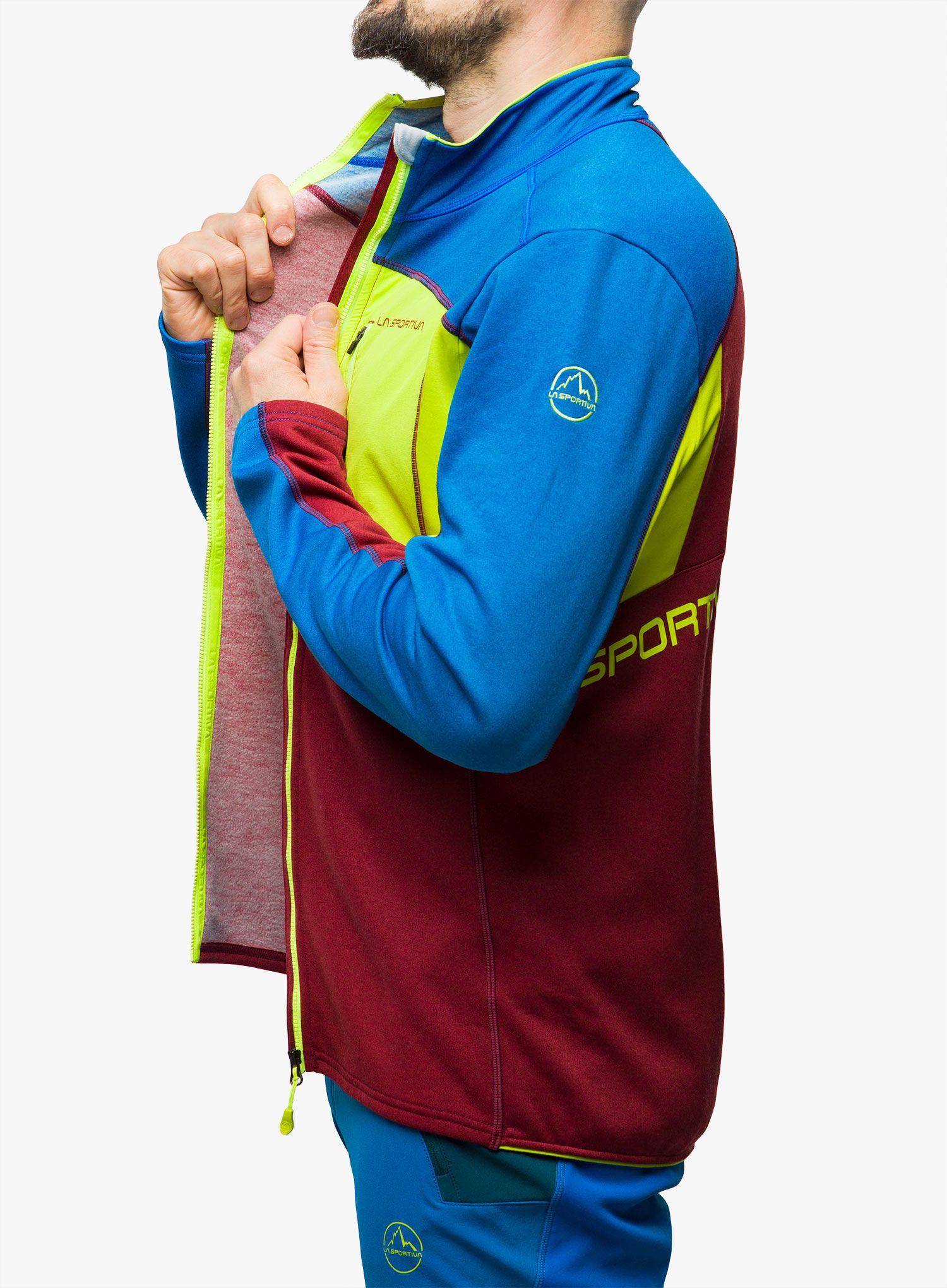 Rozepínací mikina La Sportiva Elements Jacket - sangria/electric blue