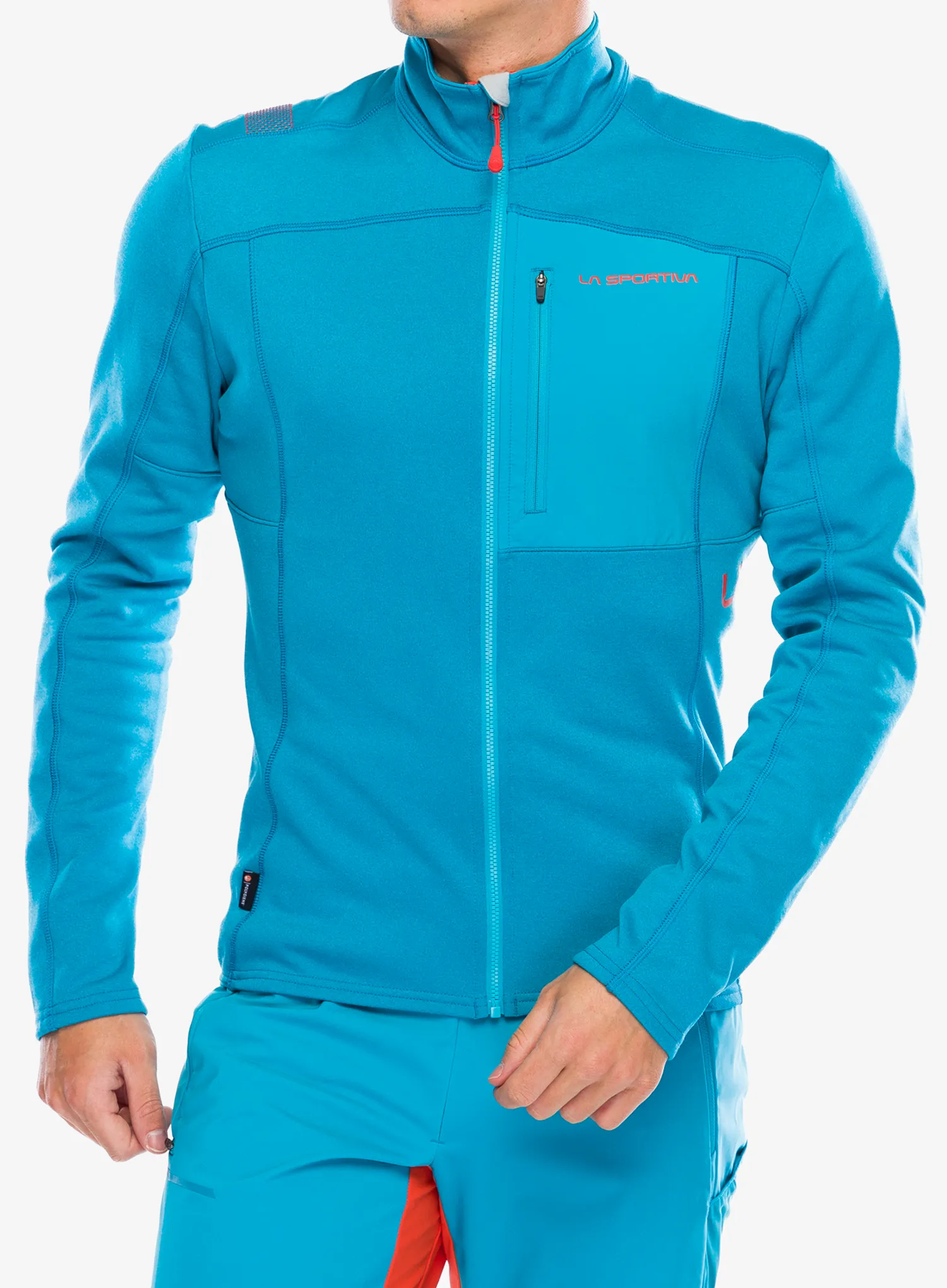 Rozepínací mikina La Sportiva Elements Jacket - tropic blue/cherry tomato