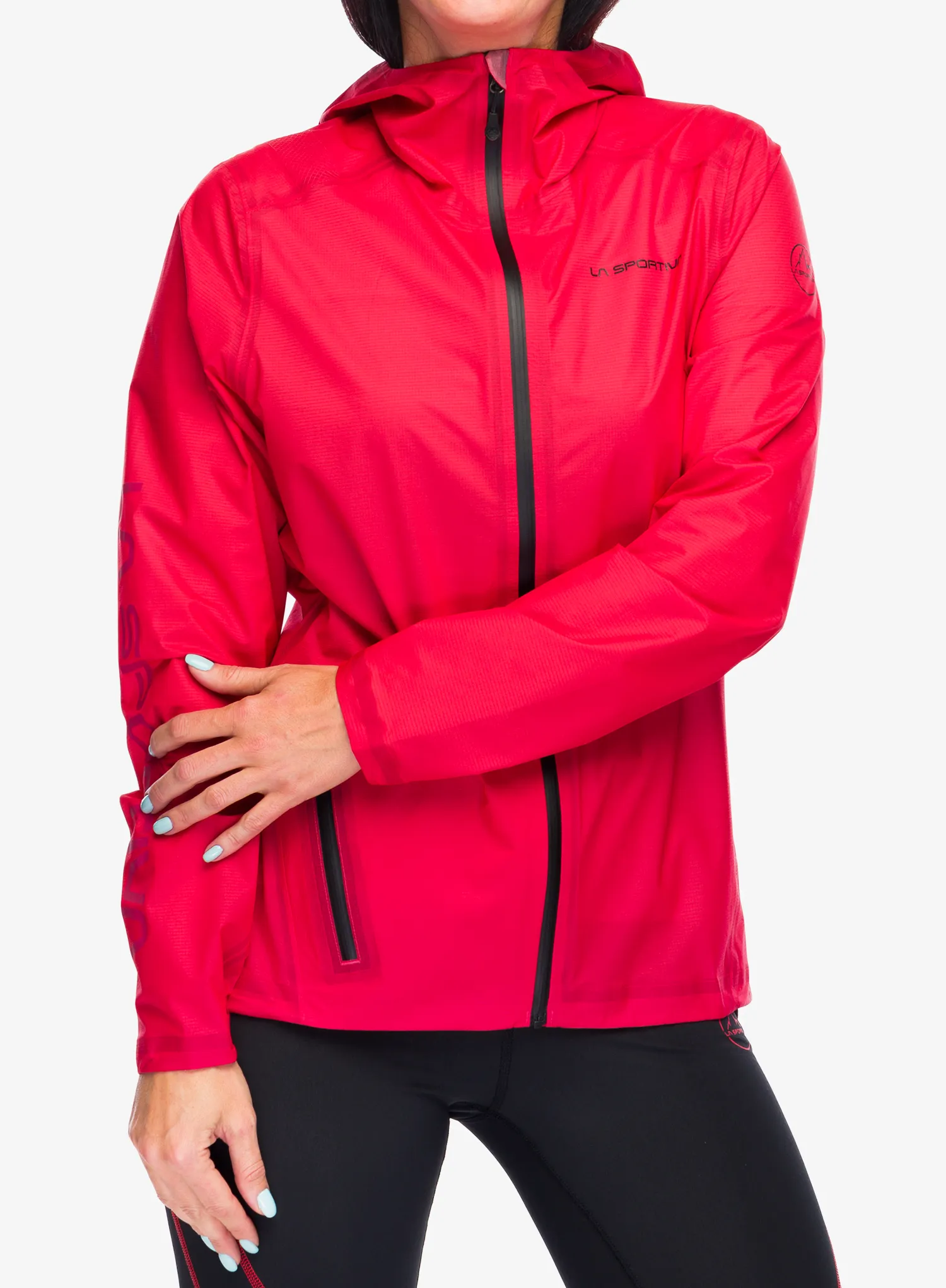 Bunda na běhání dámská La Sportiva Ethereal Pro Jacket - hibiscus/black