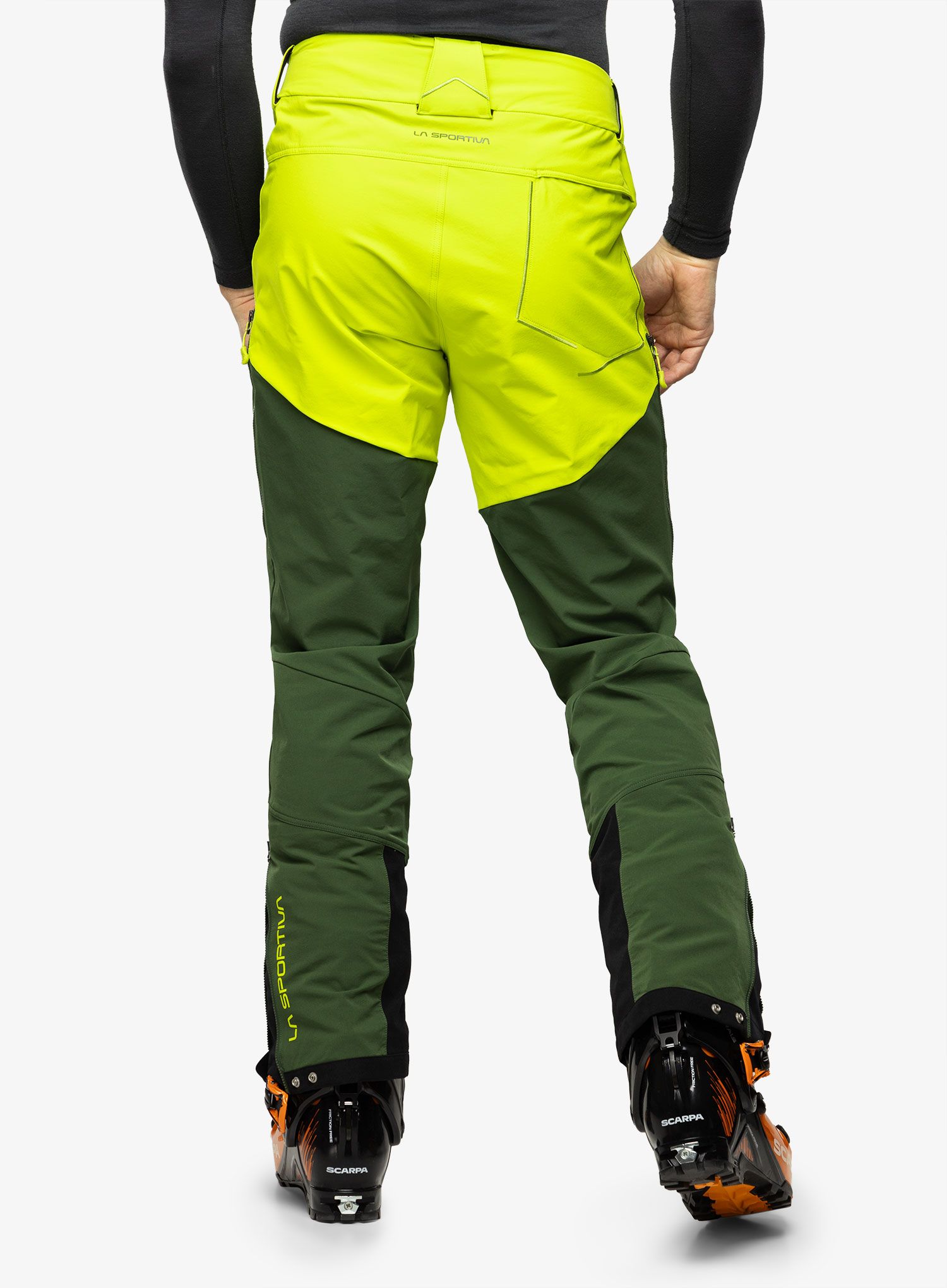 Kalhoty na skialpy La Sportiva Excelsior Pant - forest/lime punch