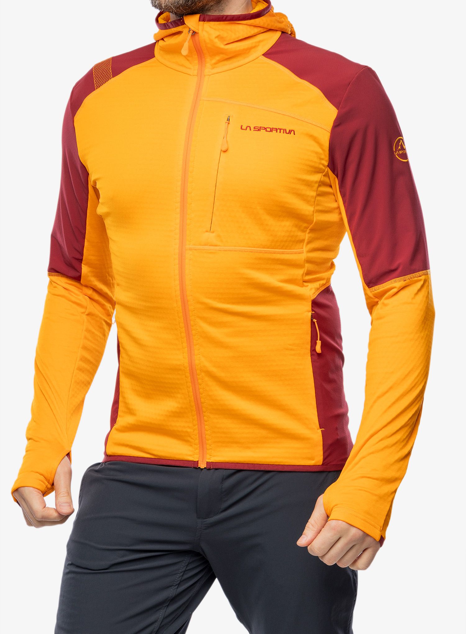 Mikina s kapucí La Sportiva Existence Hoody - papaya/sangria