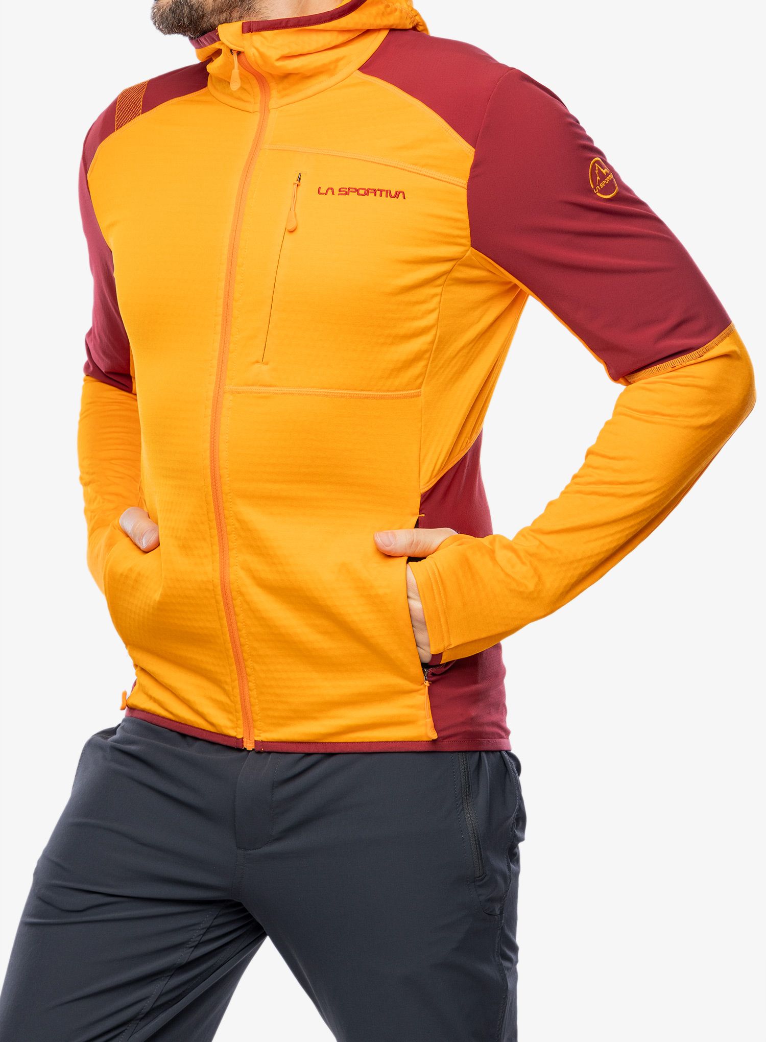 Mikina s kapucí La Sportiva Existence Hoody - papaya/sangria