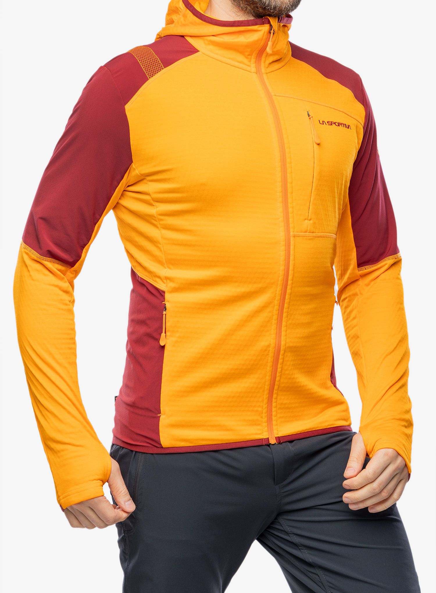Mikina s kapucí La Sportiva Existence Hoody - papaya/sangria