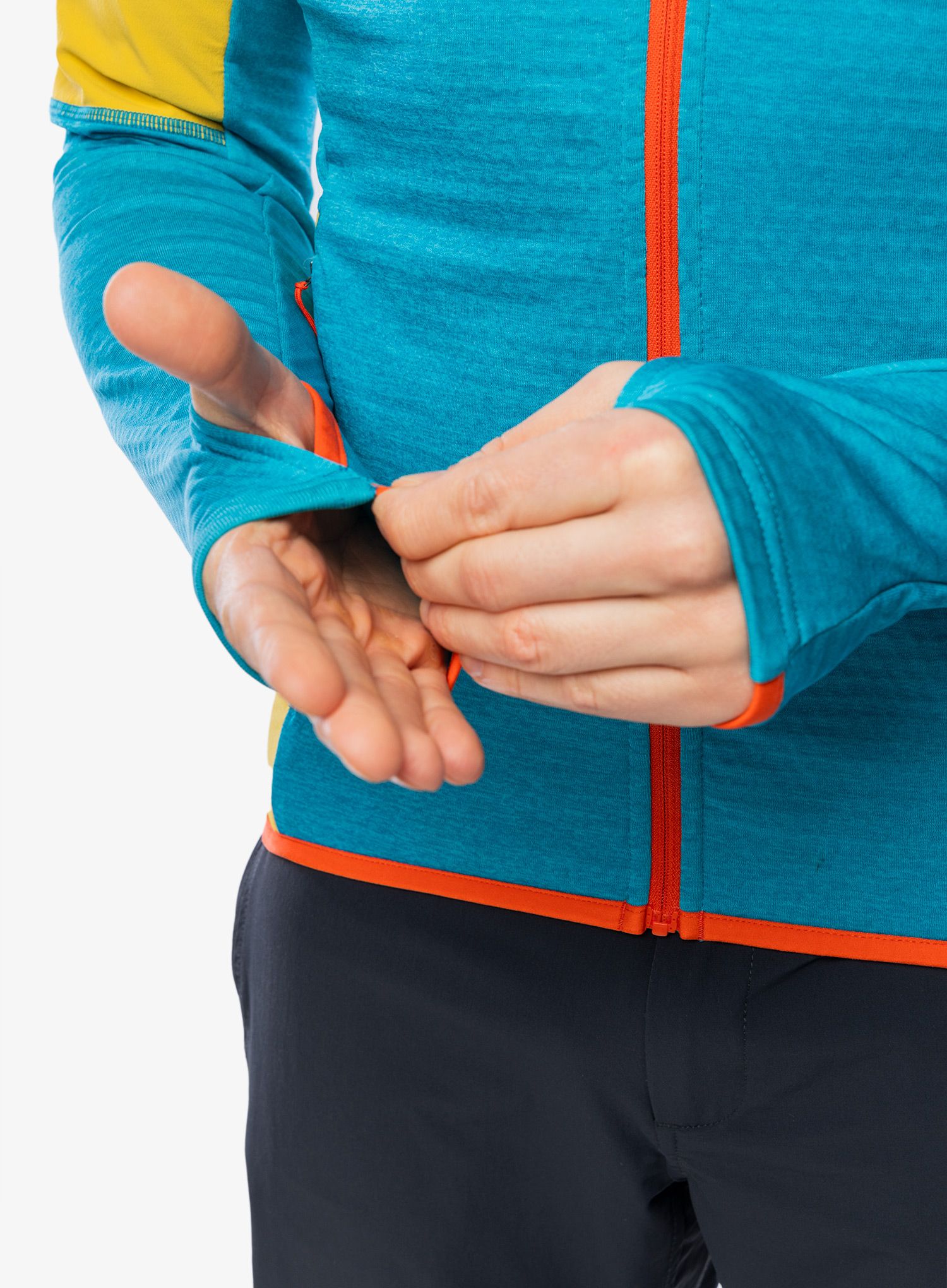 Mikina s kapucí La Sportiva Existence Hoody - tropic blue/bamboo