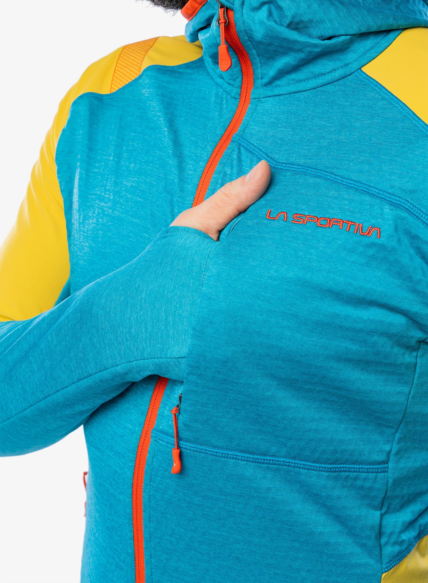 Mikina s kapucí La Sportiva Existence Hoody - tropic blue/bamboo