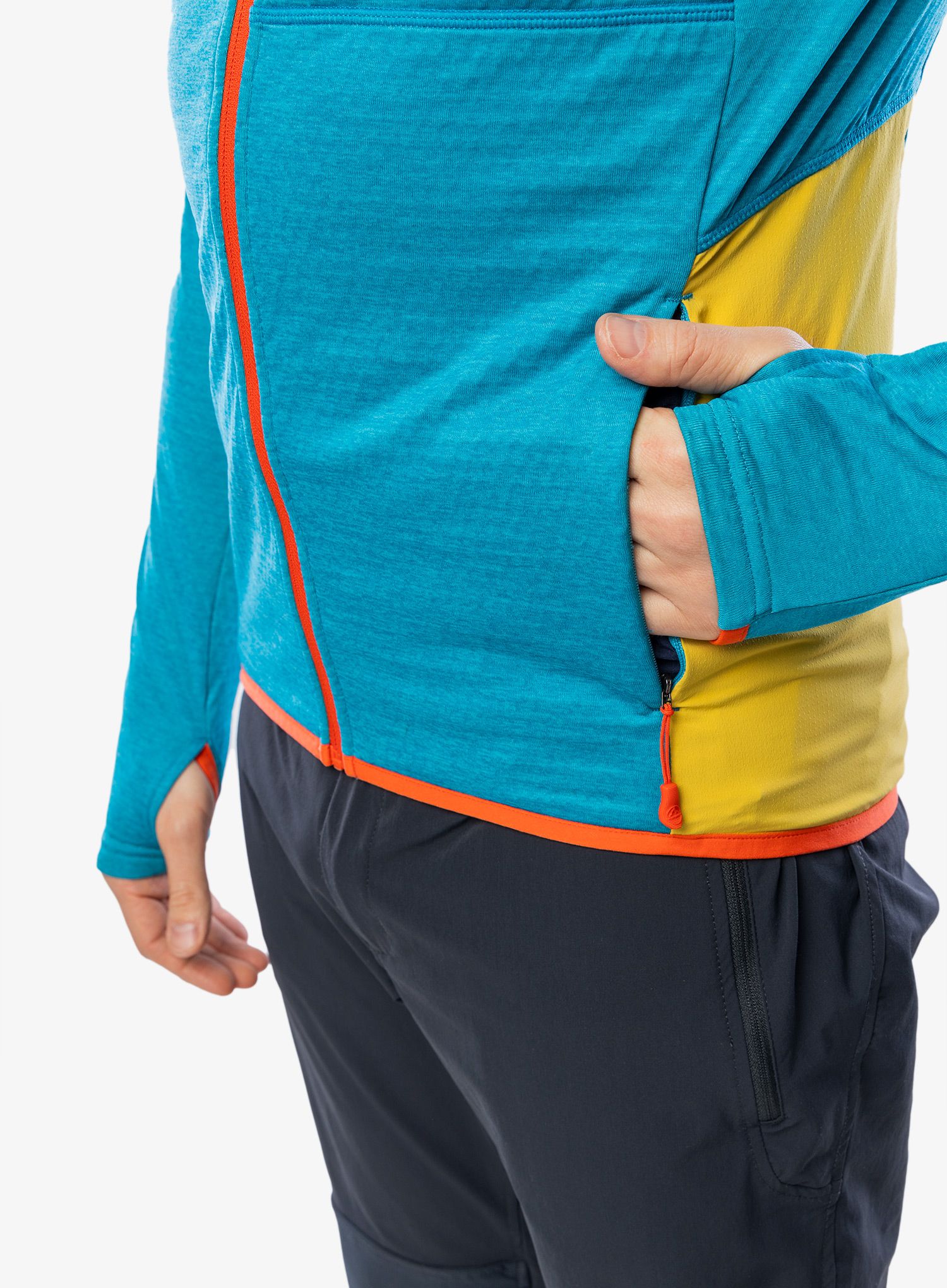 Mikina s kapucí La Sportiva Existence Hoody - tropic blue/bamboo