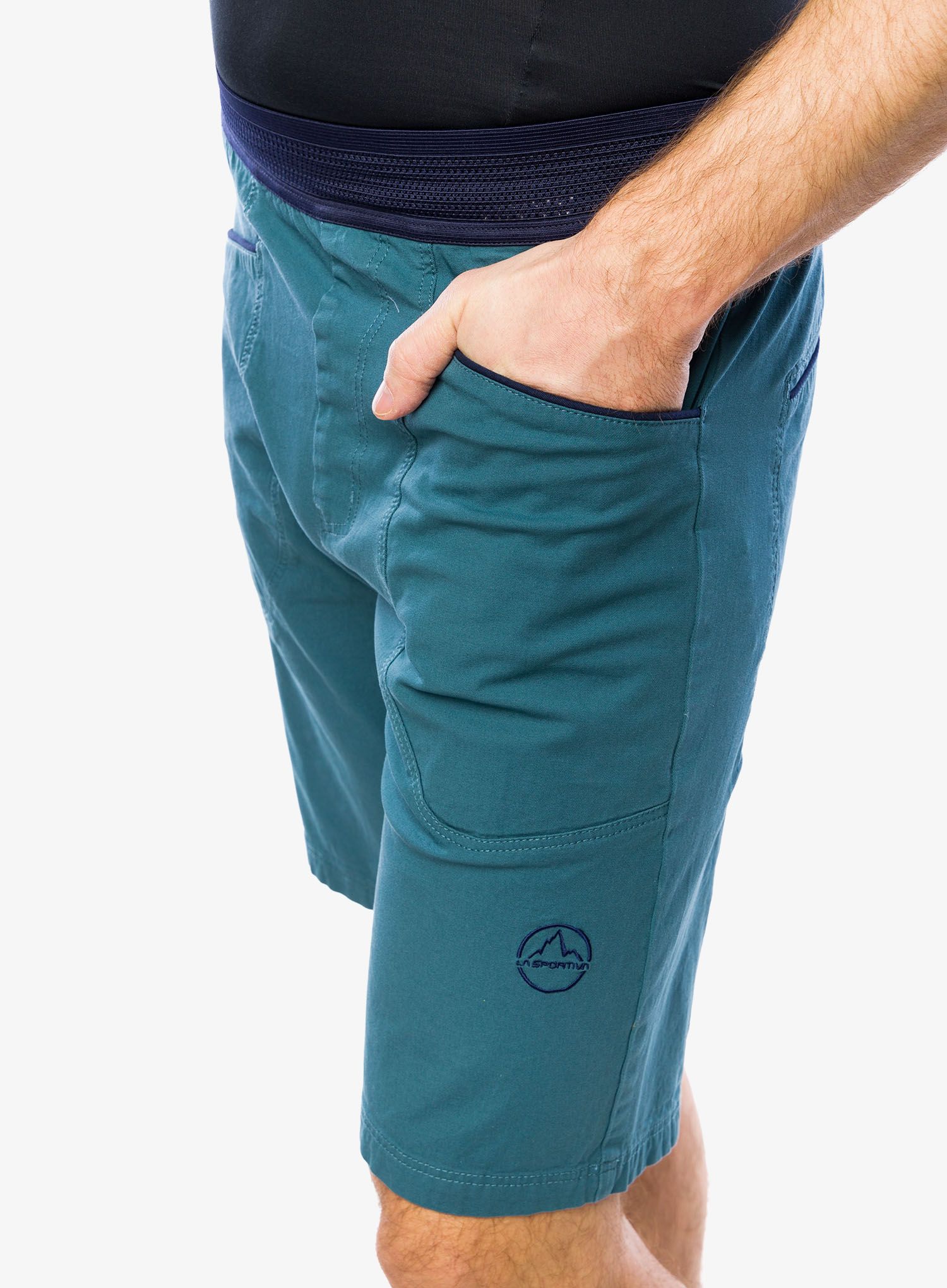 Lezecké kraťasy La Sportiva Flatanger Short - hurricane/deep sea