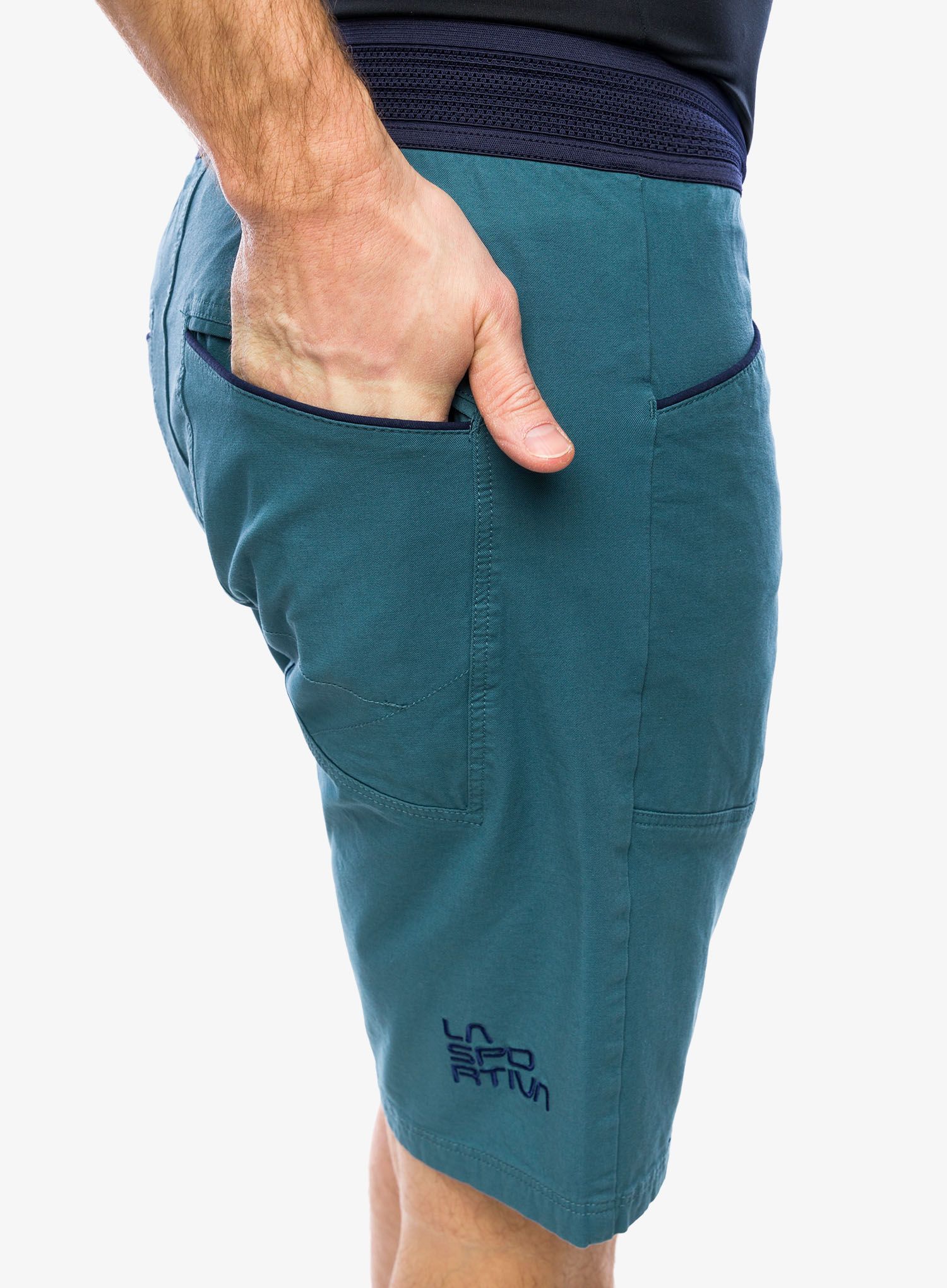 Lezecké kraťasy La Sportiva Flatanger Short - hurricane/deep sea