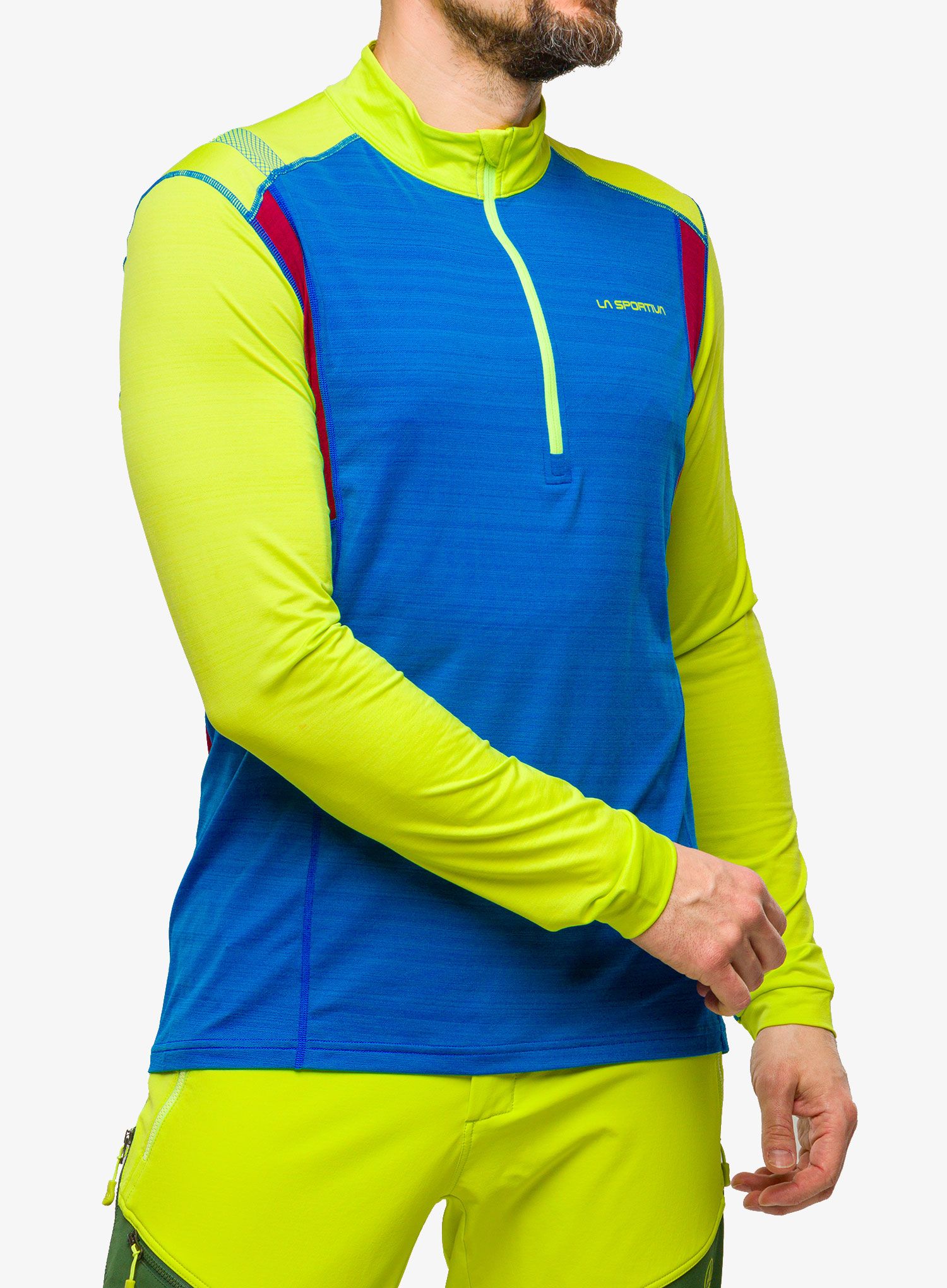 Funkční mikina La Sportiva Galaxia Long Sleeve - electric blue/lime punch