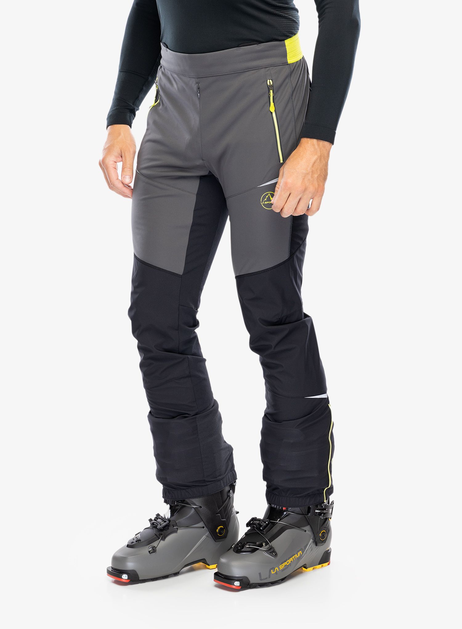 Skialpové kalhoty La Sportiva Ikarus Pant - black/lime punch