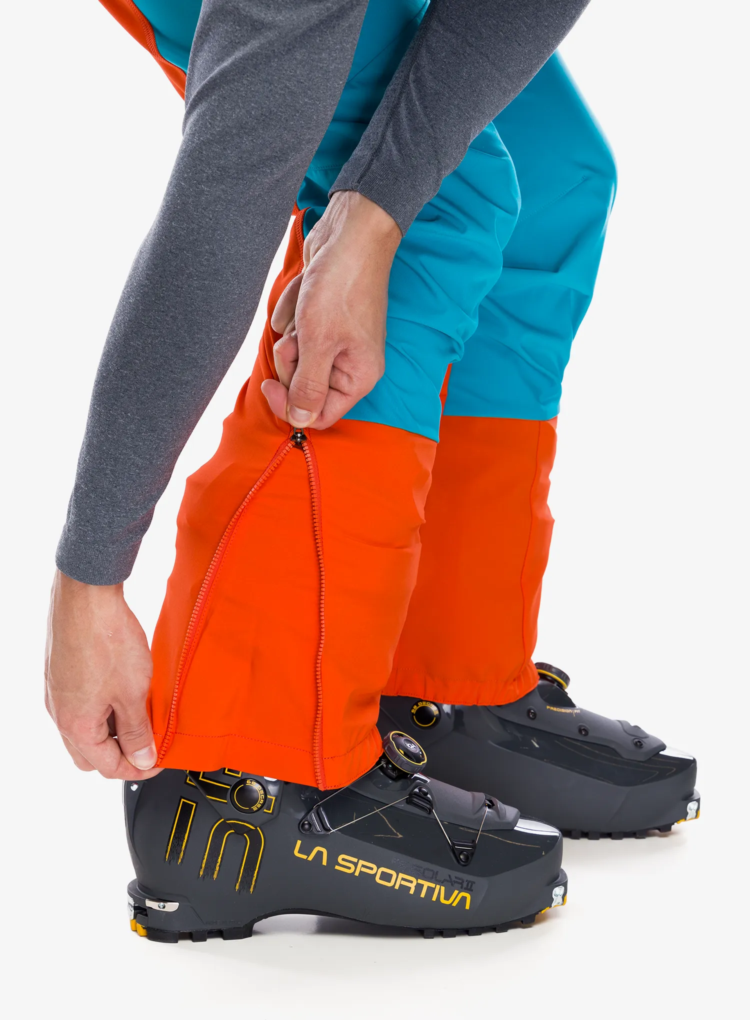 Softshell kalhoty La Sportiva Ikarus Pant - tropic blue/cherry tomato