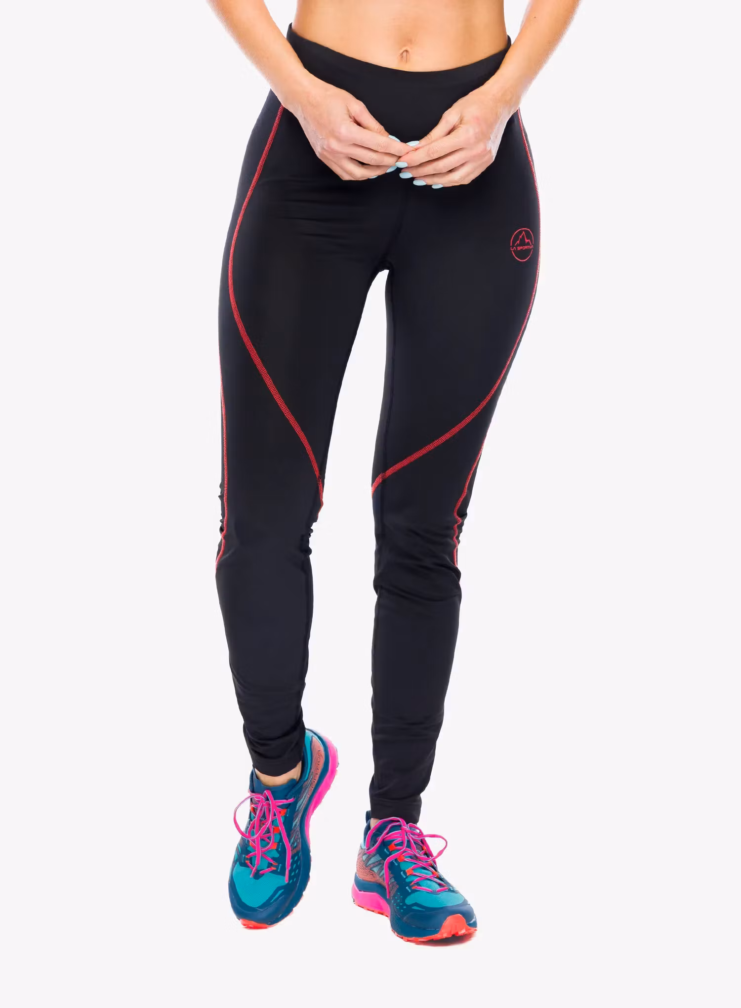 Dámské běžecké legíny La Sportiva Instant Pant - black/cherry tomato