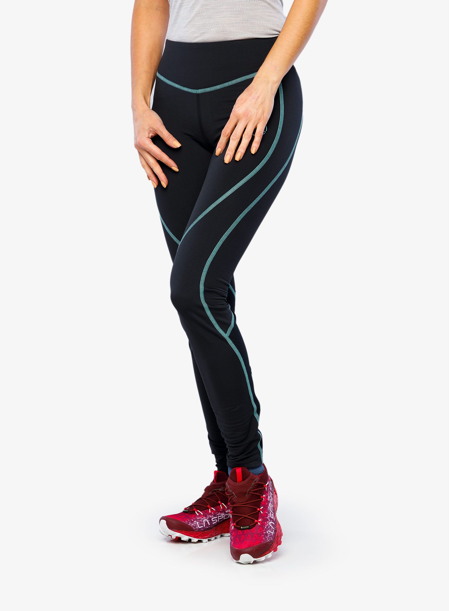 Dámské běžecké kalhoty La Sportiva Instant Pant - black/turquoise