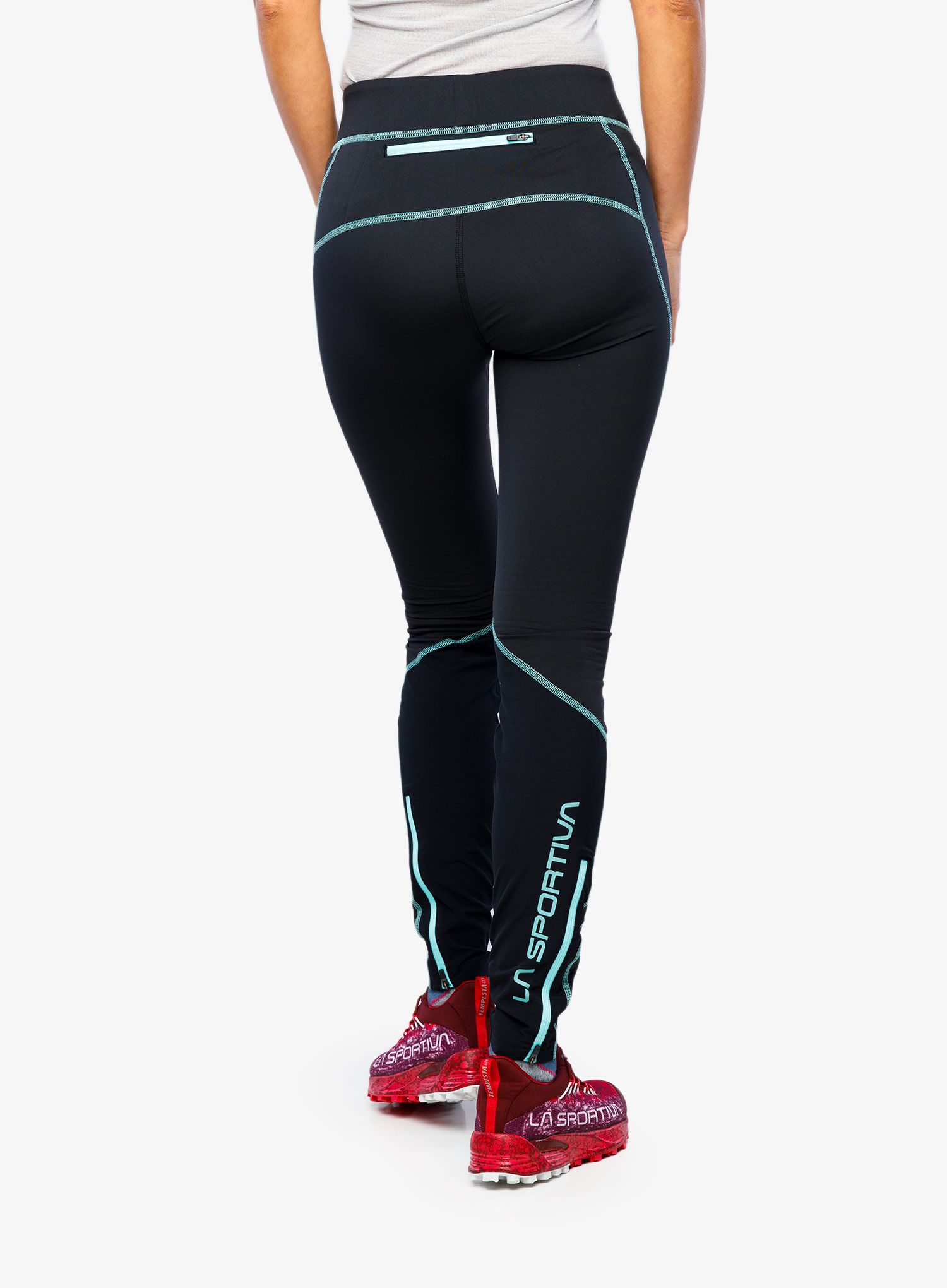 Dámské běžecké kalhoty La Sportiva Instant Pant - black/turquoise