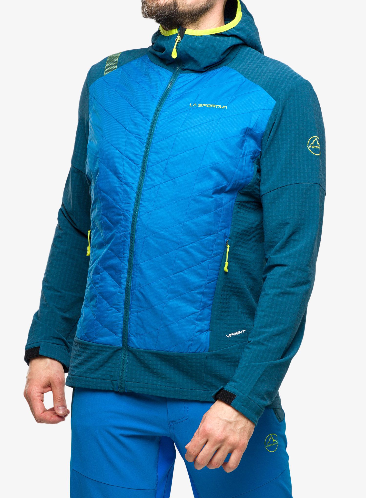 Hybridní bunda La Sportiva Kap Hybrid Hoody - electric blue/storm blue