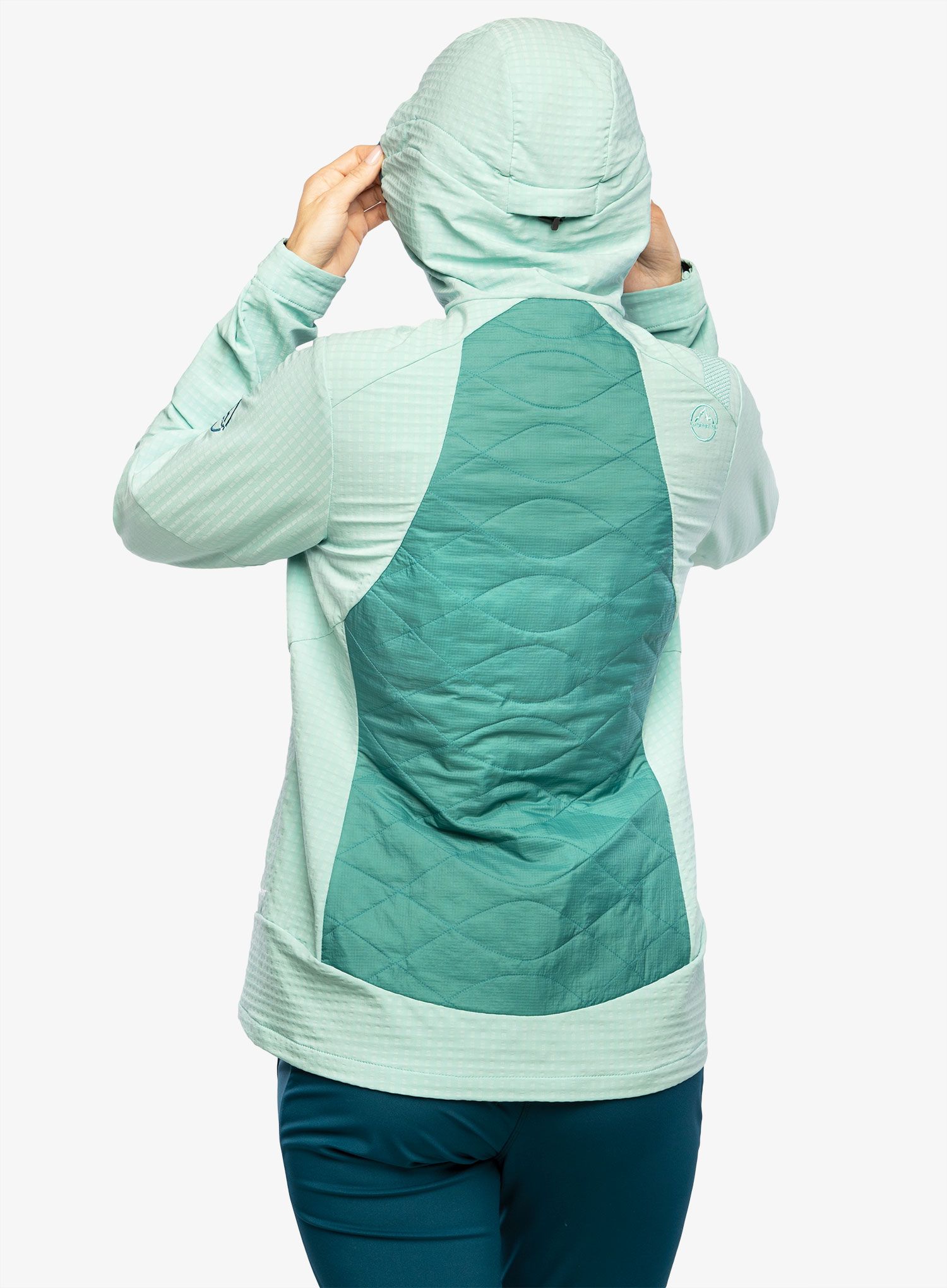 Hybridní bunda dámská La Sportiva Kap Hybrid Hoody - lagoon/iceberg
