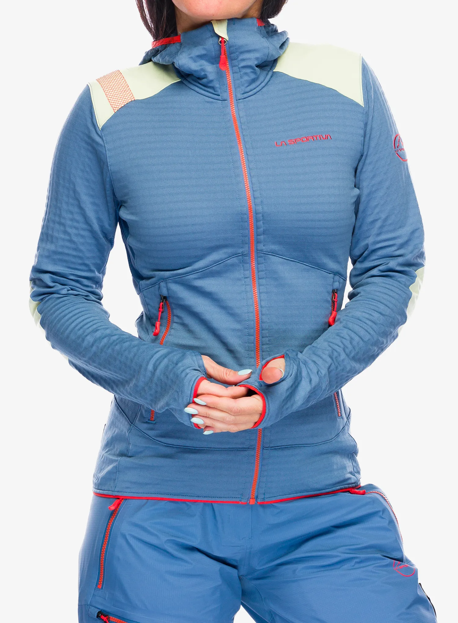 Dámská mikina s kapucí La Sportiva Lucendro Thermal Hoody - moonlight/zest