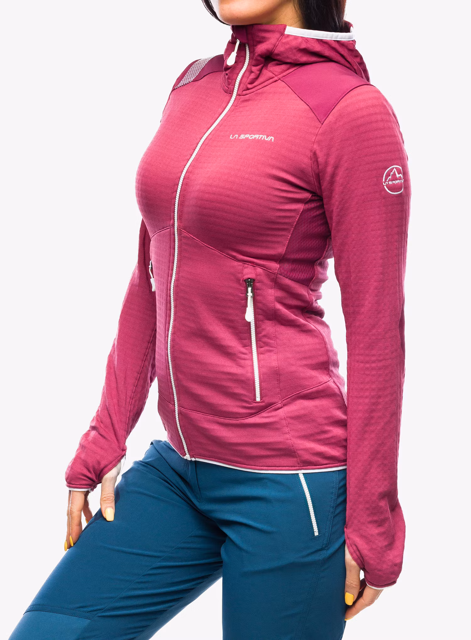 Dámská mikina s kapucí La Sportiva Lucendro Thermal Hoody - red plum