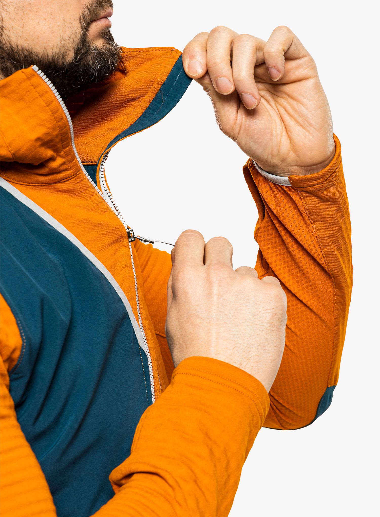 Pánská mikina La Sportiva Lucendro Thermal Hoody  - hawaiian sun/storm blue