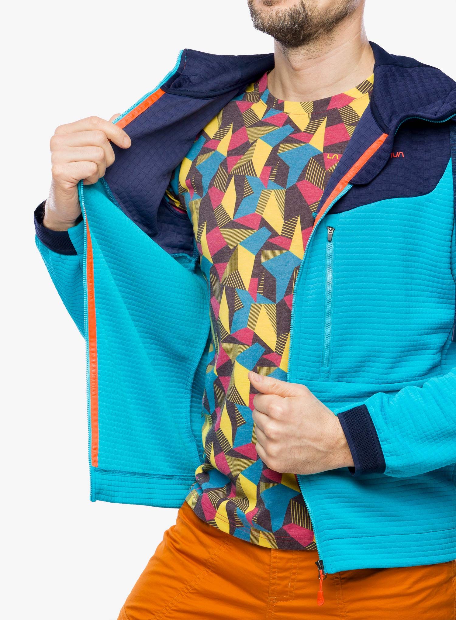 Mikina s kapucí La Sportiva Method Hoody - tropic blue/deep sea