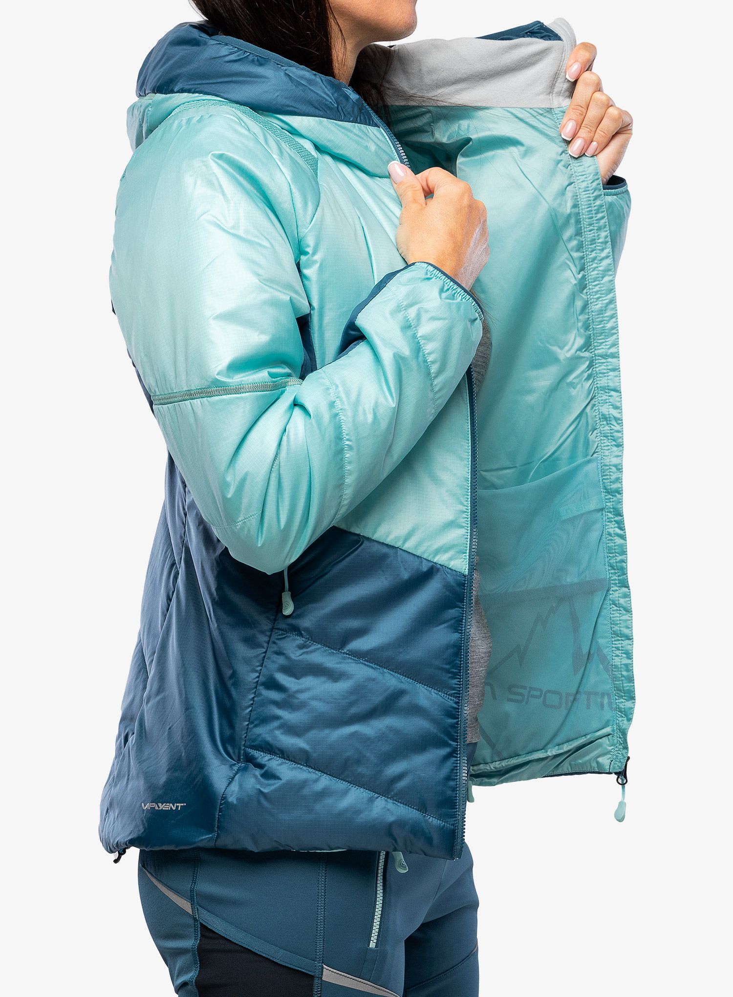 Zateplená bunda dámská La Sportiva Mythic Primaloft Jkt - iceberg/storm blue