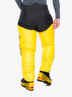 Péřové kalhoty La Sportiva Olympus Tech Down Pant - yellow/black