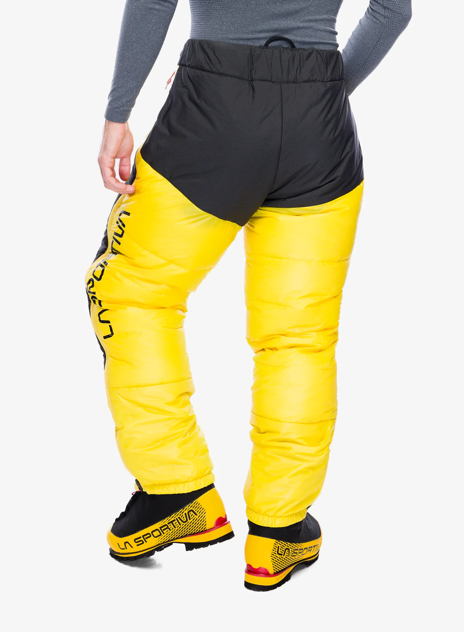 Péřové kalhoty La Sportiva Olympus Tech Down Pant - yellow/black