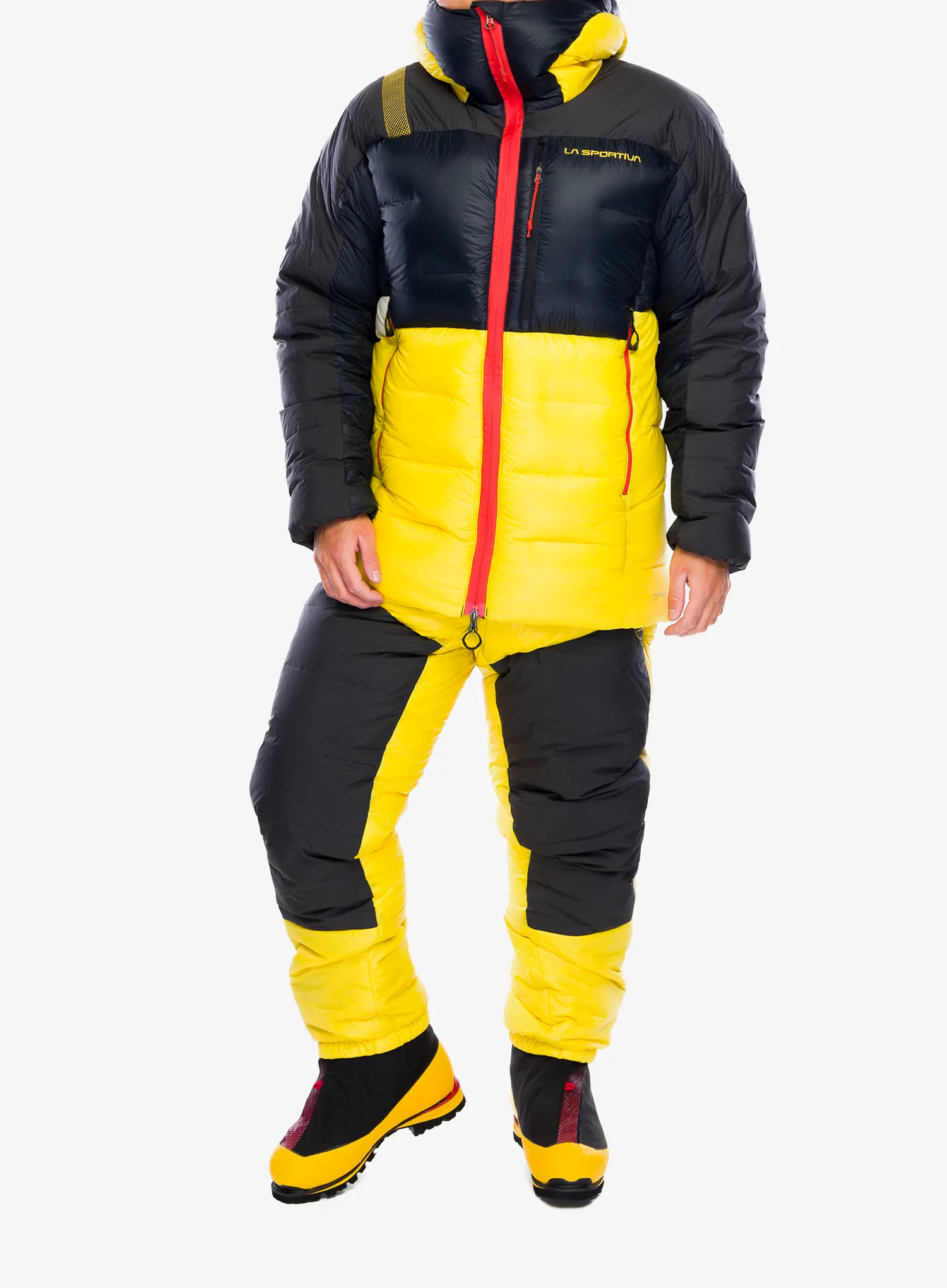 Péřové kalhoty La Sportiva Olympus Tech Down Pant - yellow/black