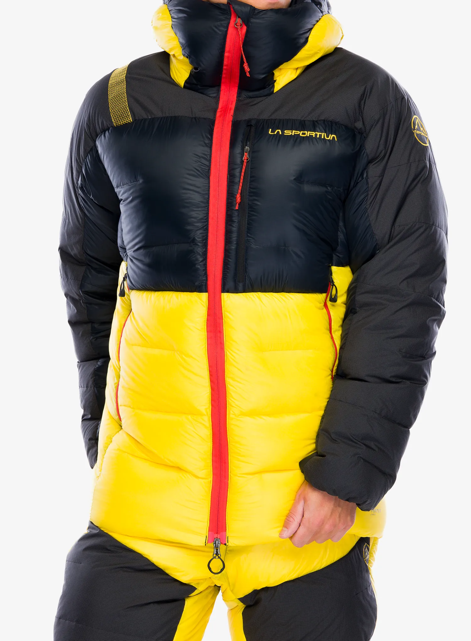 Péřová bunda La Sportiva Olympus Tech Down Parka - black/yellow