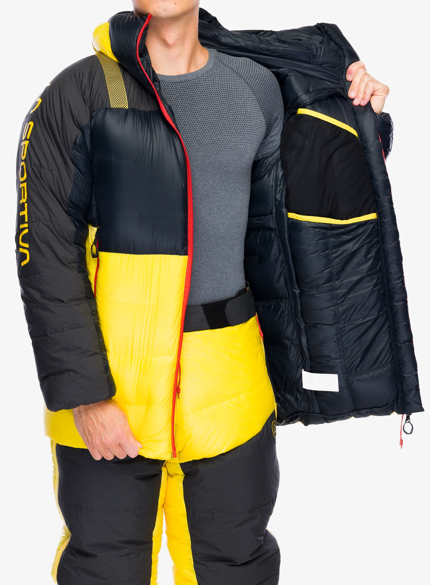 Péřová bunda La Sportiva Olympus Tech Down Parka - black/yellow