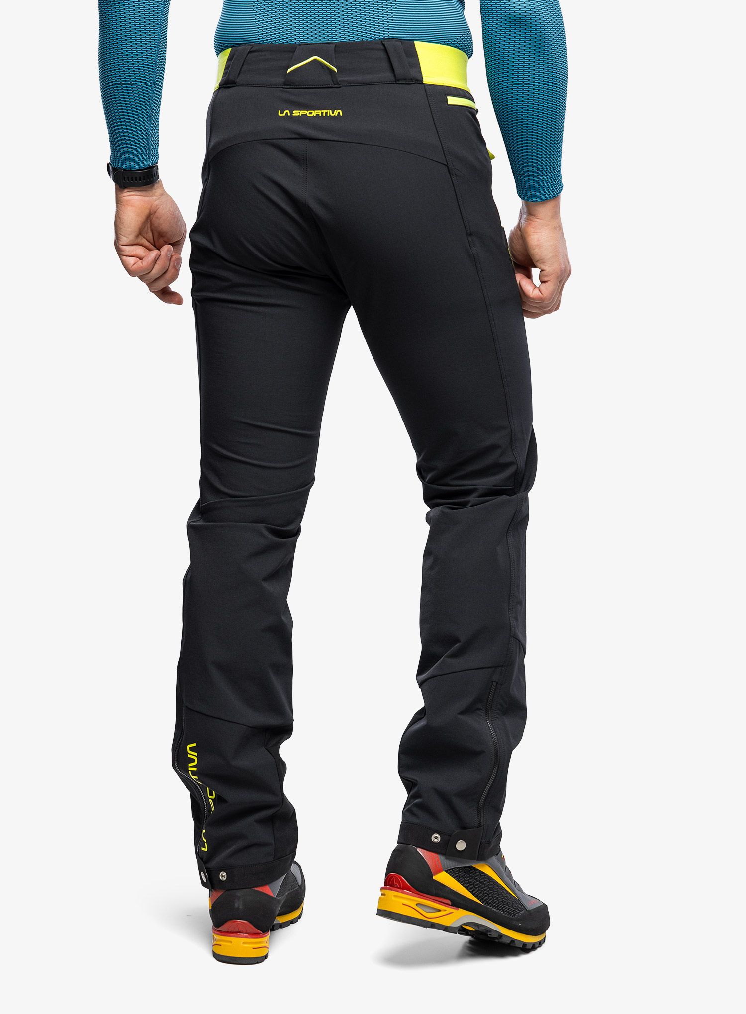 Skialpové kalhoty La Sportiva Orizion Pant - black/lime punch