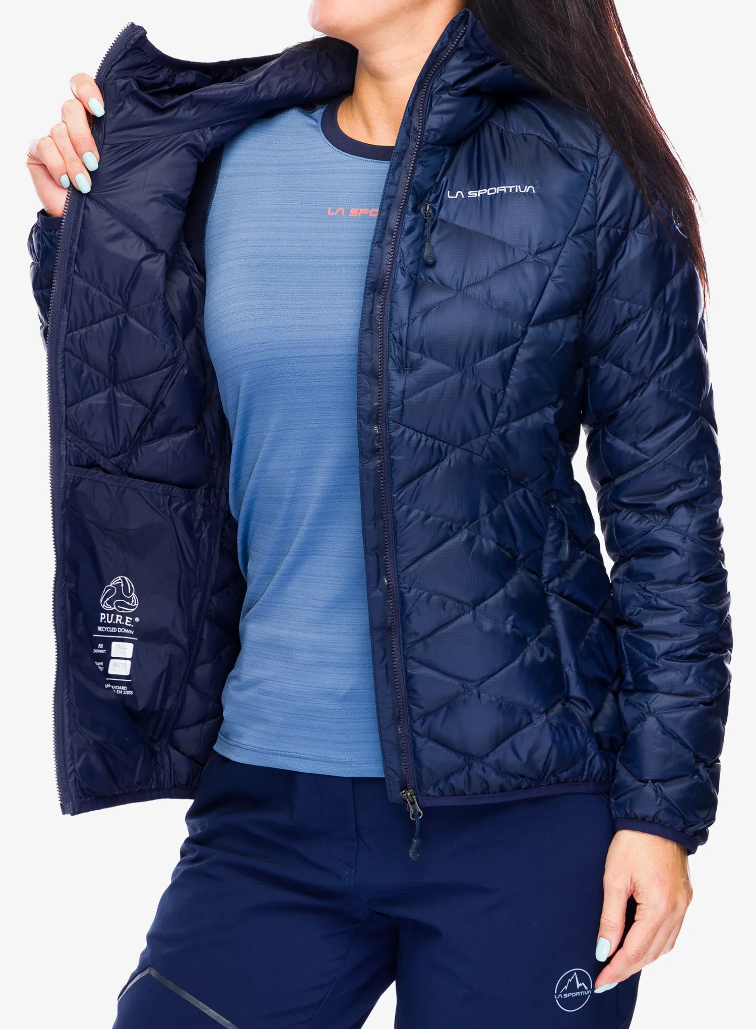 Dámská péřová bunda La Sportiva Pinnacle Down Jkt - deep sea/stone blue